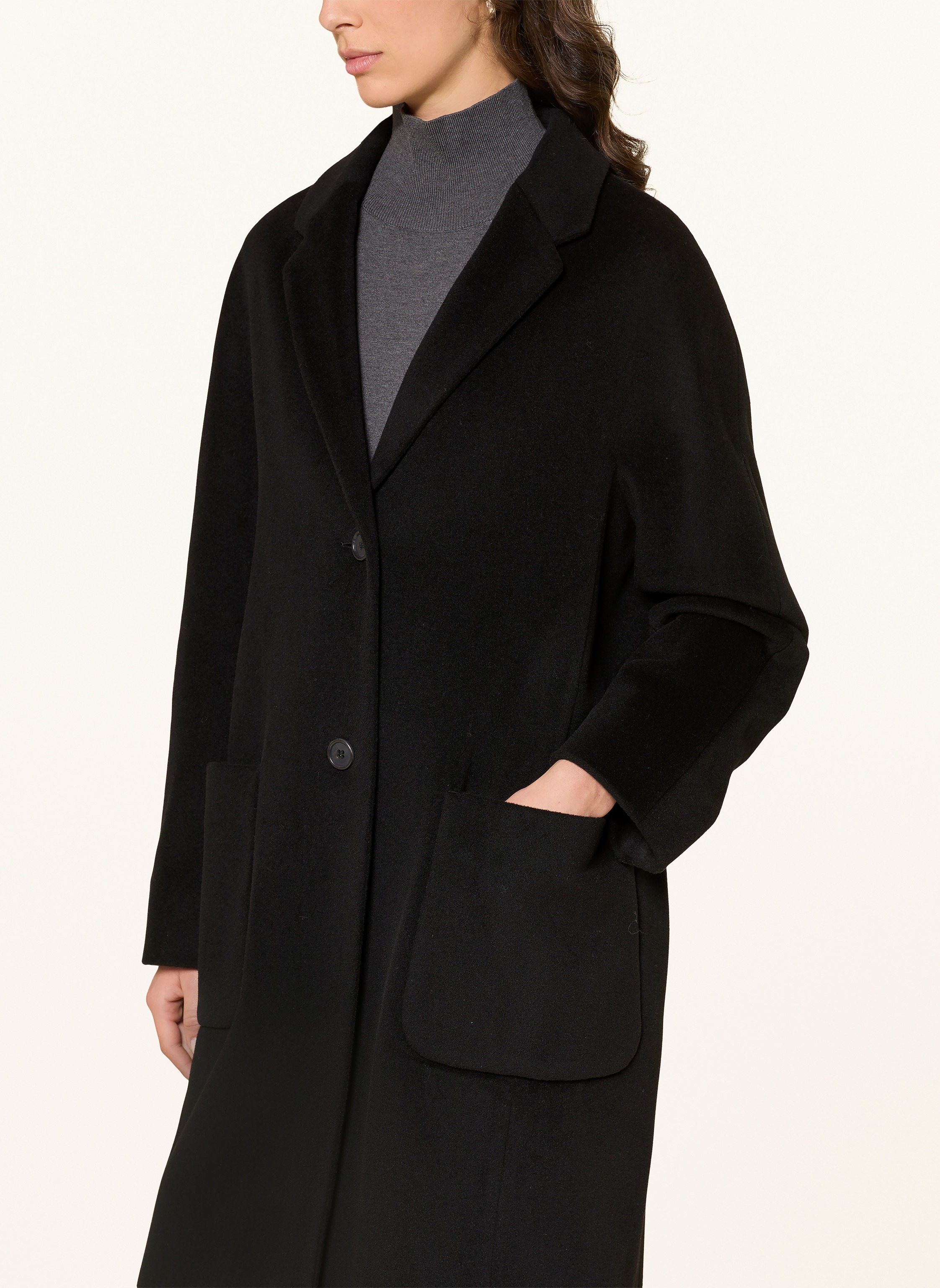 Thumbnail - Windsor. Wollmantel schwarz