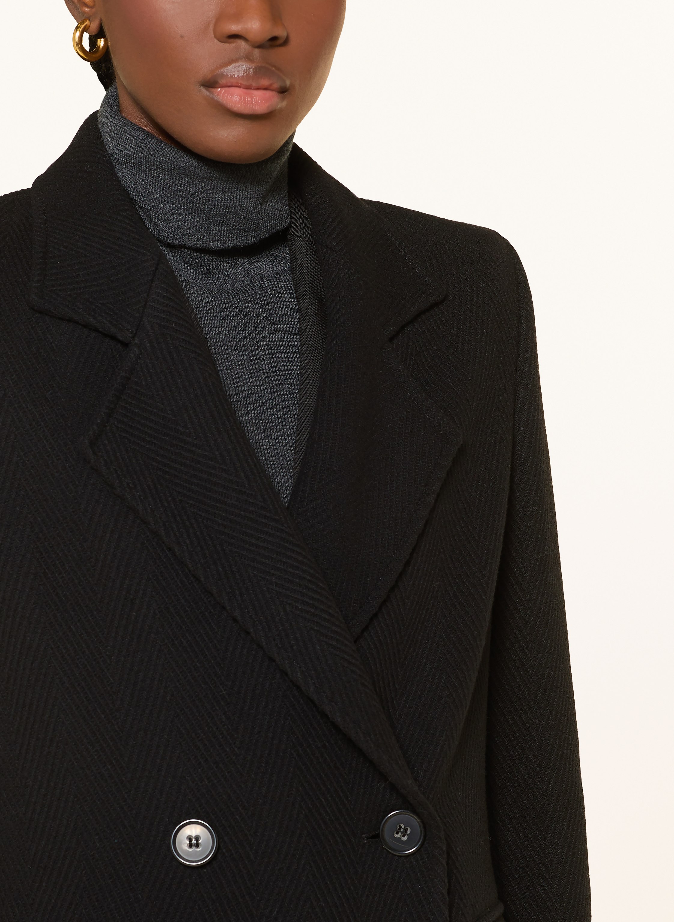 Thumbnail - Windsor. Wollmantel schwarz