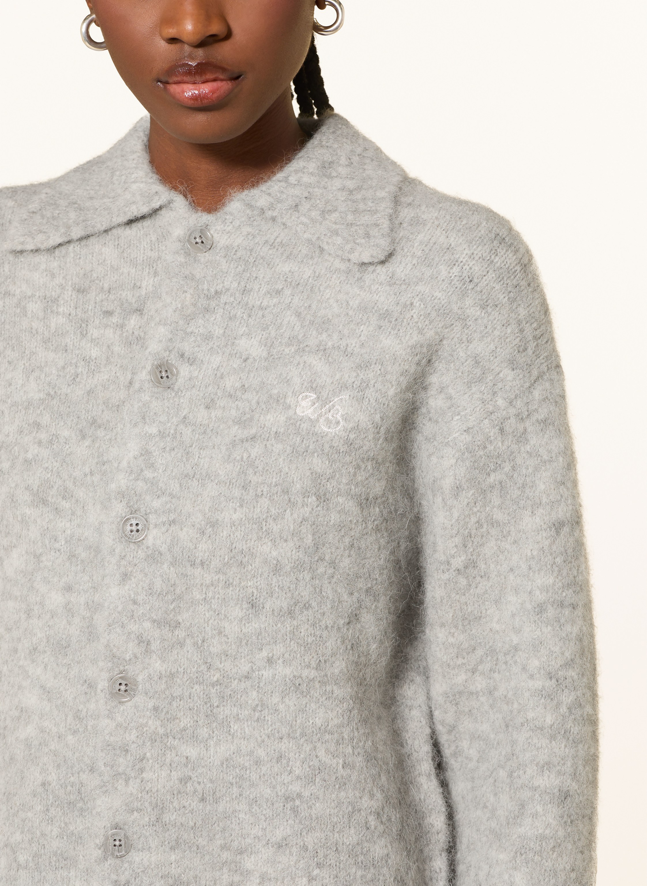 Thumbnail - Wrstbhvr Strickjacke Chester Mit Alpaka grau