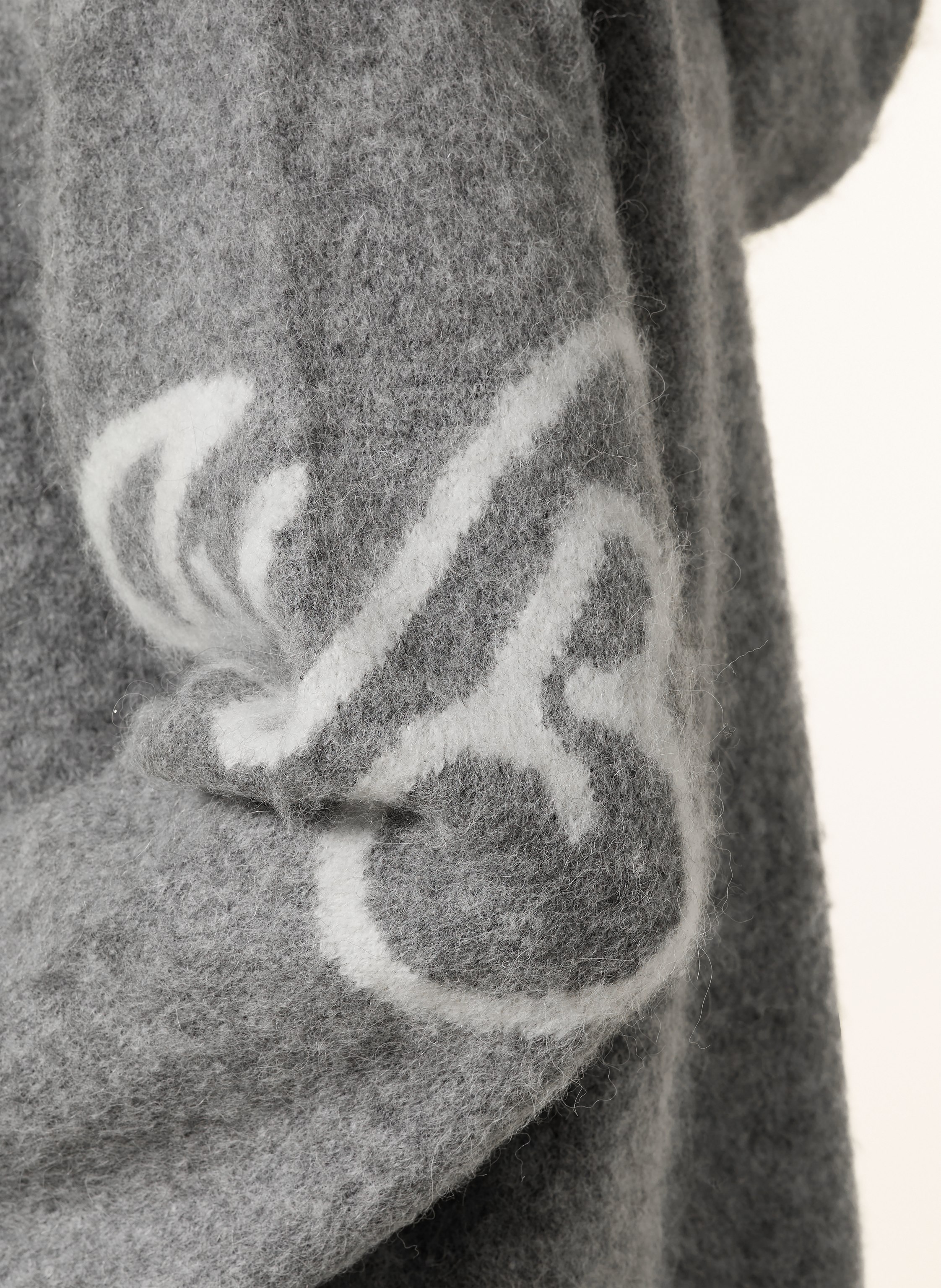 Thumbnail - Wrstbhvr Strick-Hoodie Mixam grau