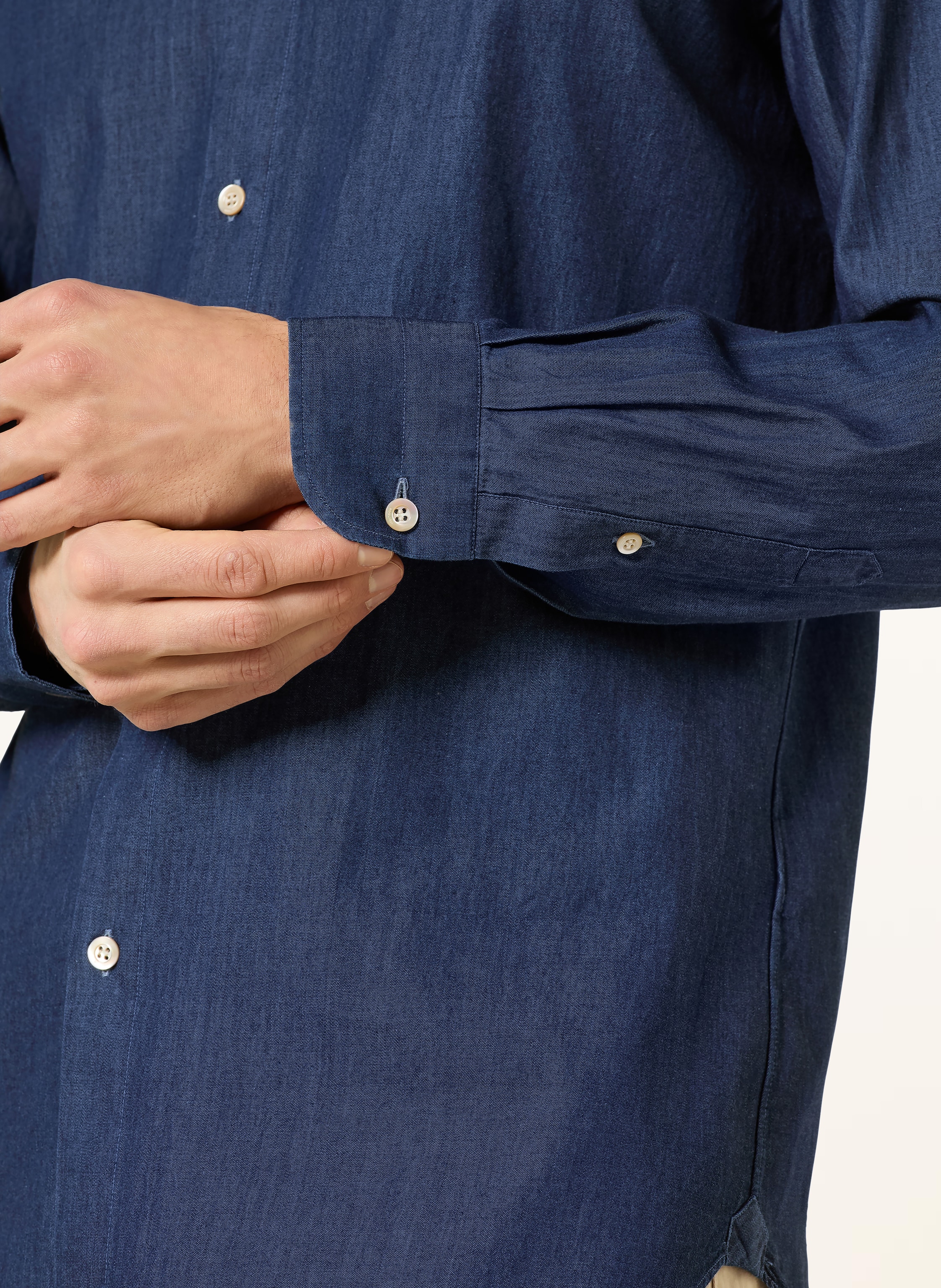 Thumbnail - Boglioli Jeanshemd Regular Fit blau