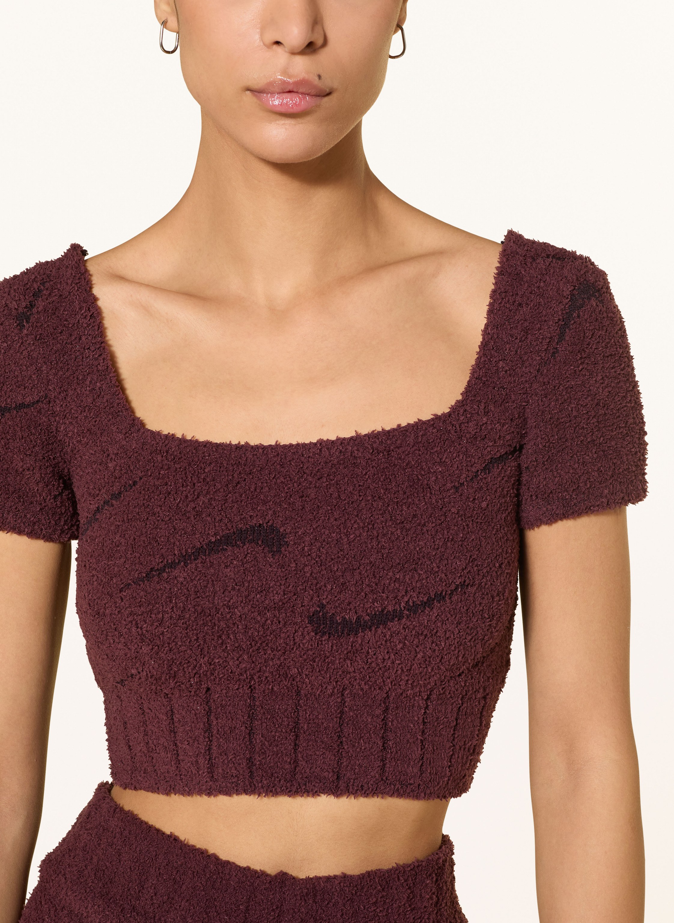 Thumbnail - Nike Cropped-Shirt Sportswear Phoenix Cozy Bouclé rot