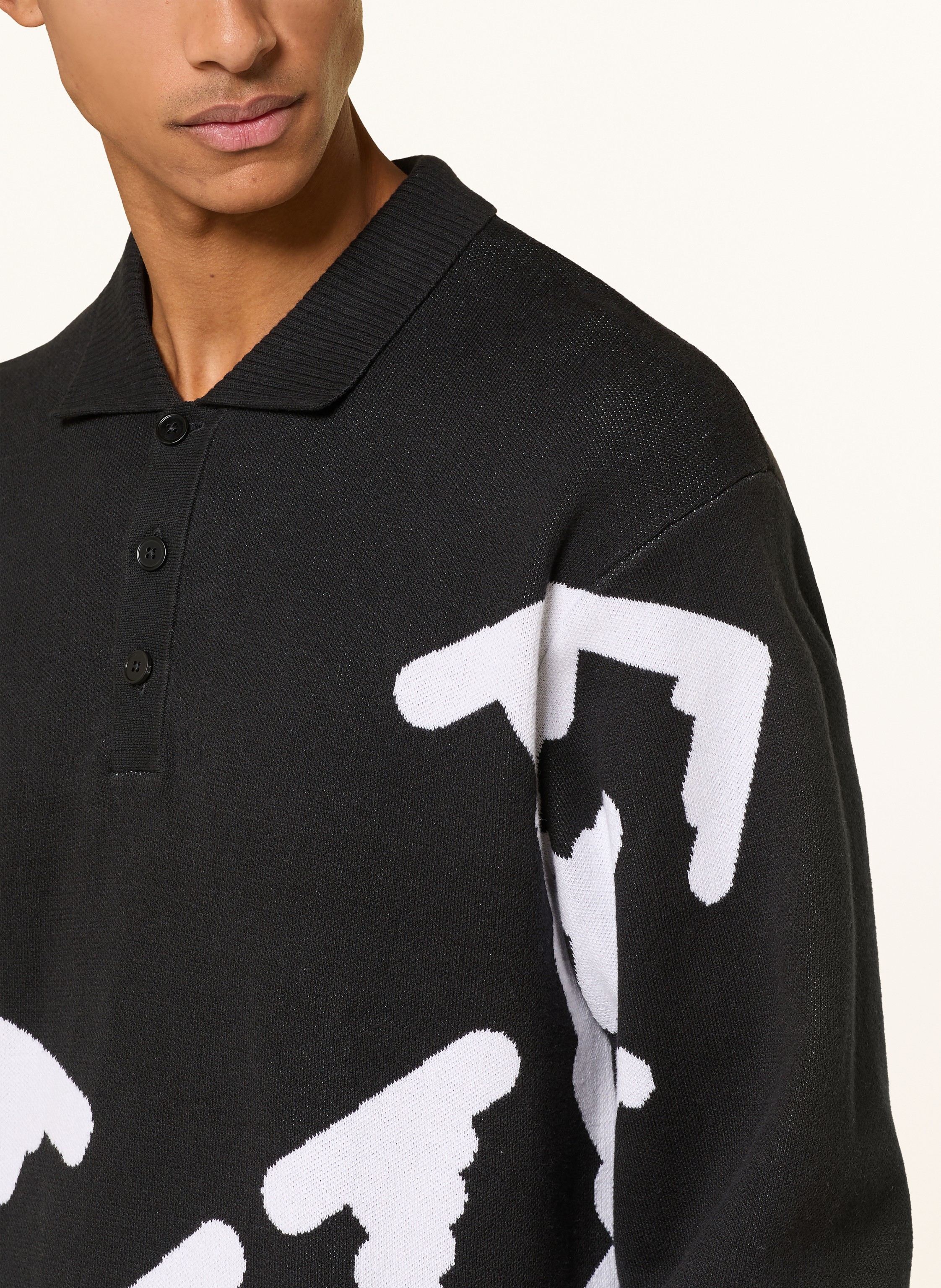 Thumbnail - Nike Strick-Poloshirt Club Rugby schwarz