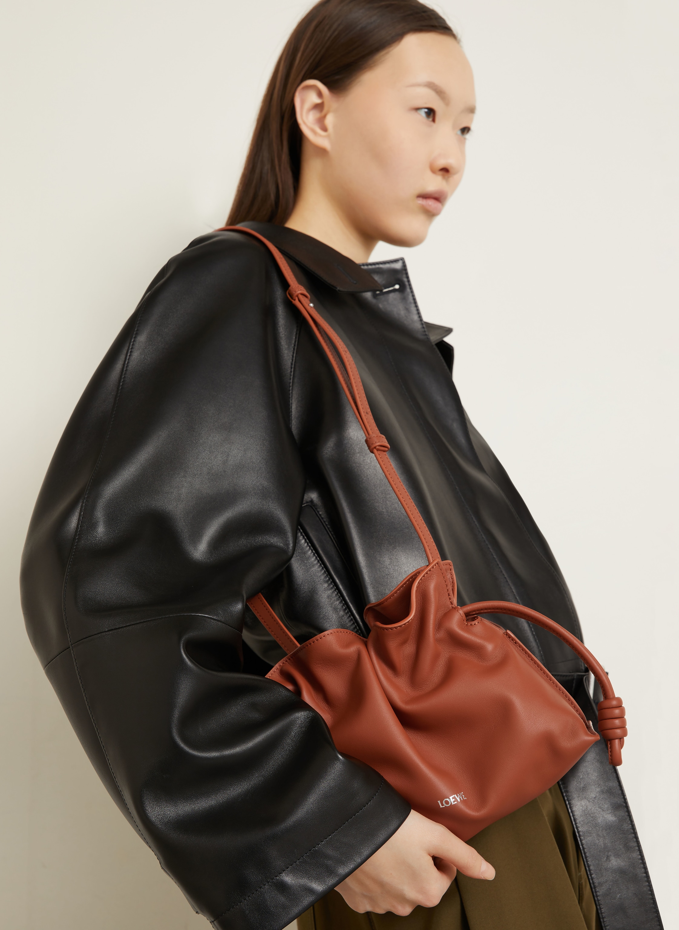 Thumbnail - Loewe Umhängetasche Flamenco Mini braun