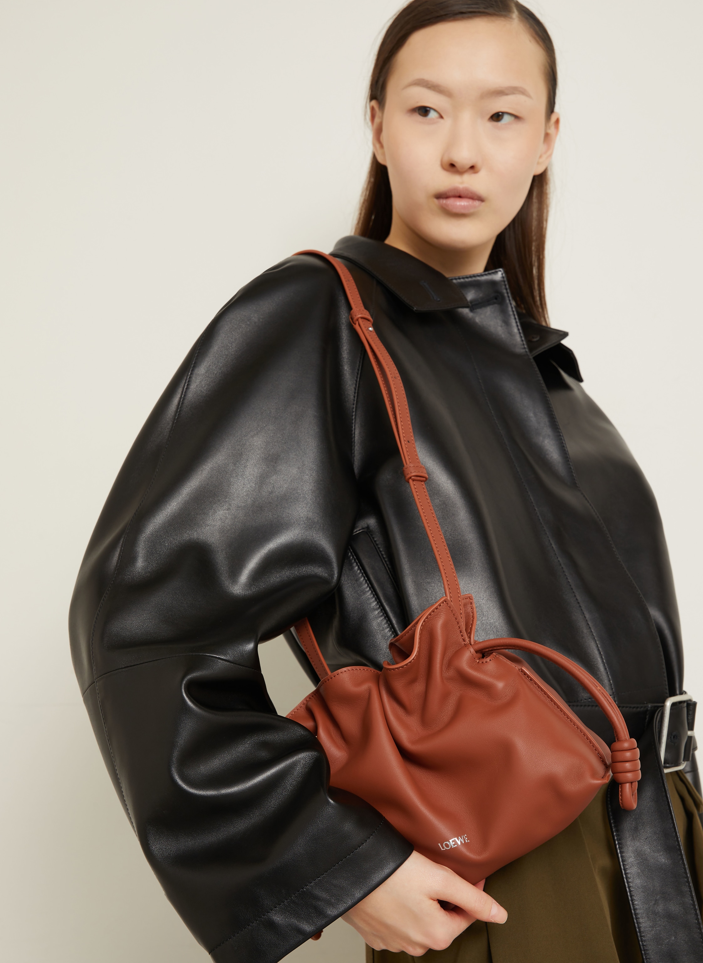 Thumbnail - Loewe Umhängetasche Flamenco Mini braun