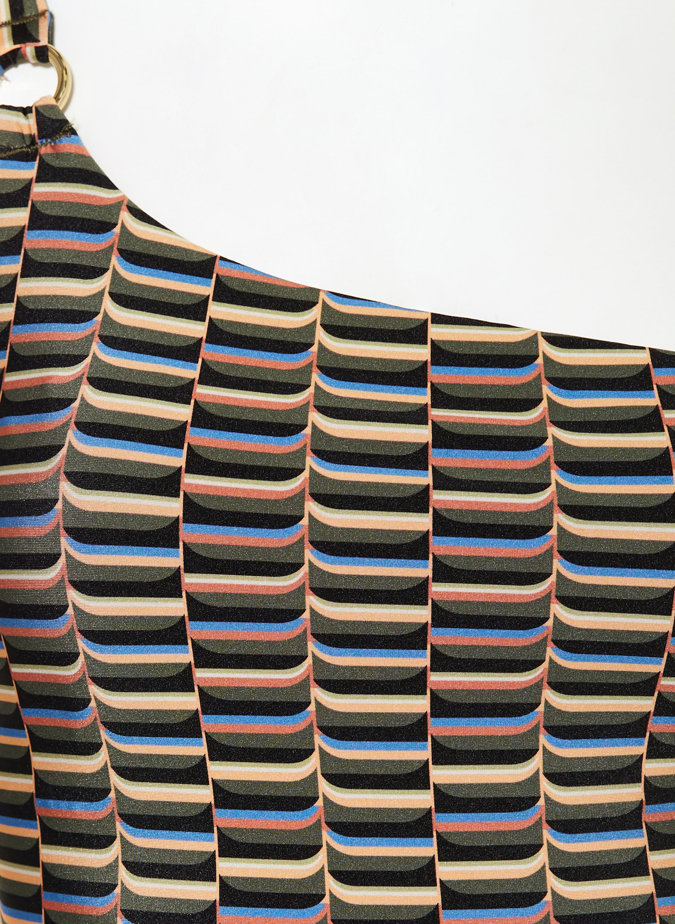 Thumbnail - Jets Australia One-Shoulder-Badeanzug Urban Geo gruen