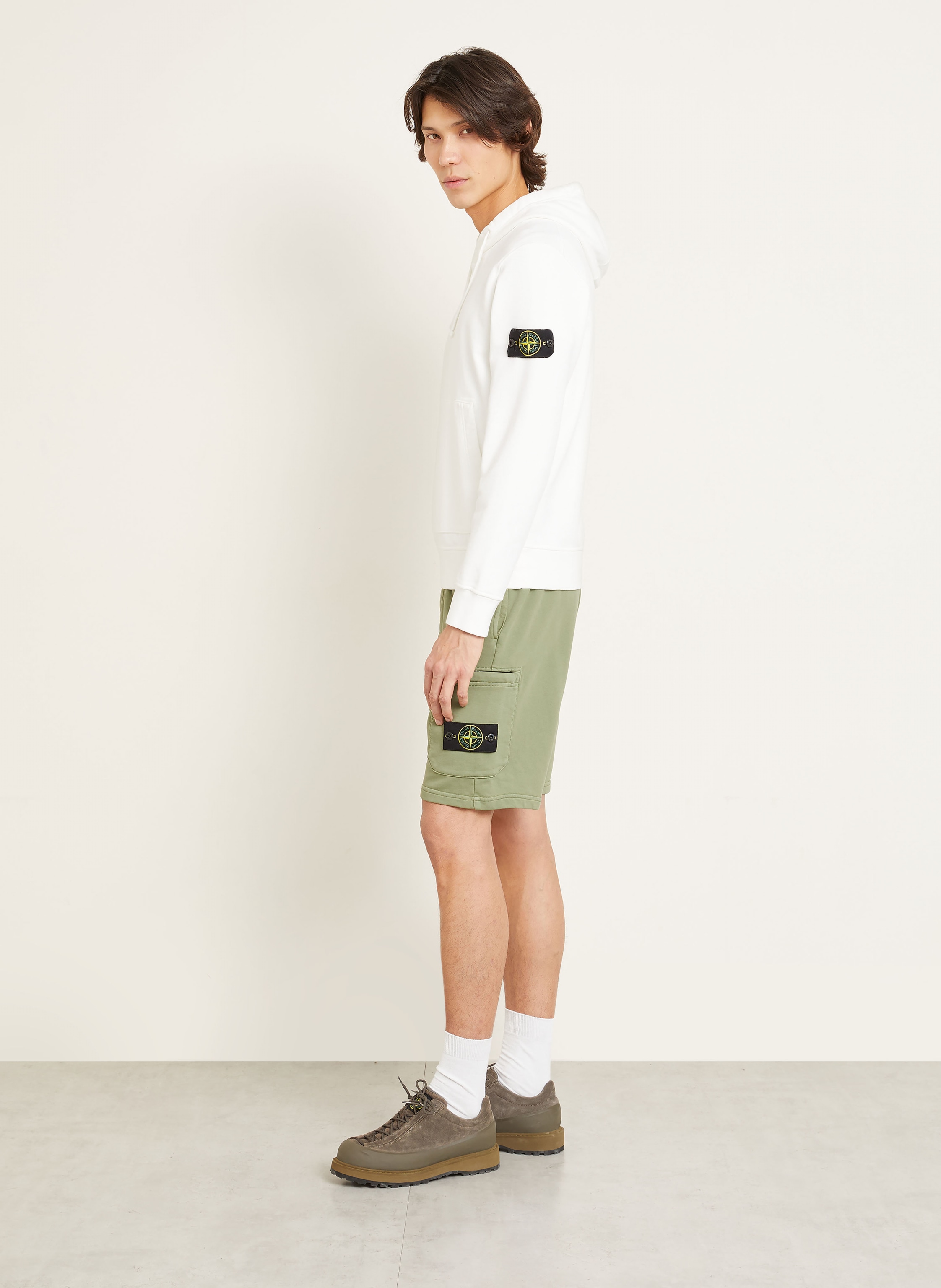 Thumbnail - Stone Island Sweatshorts gruen