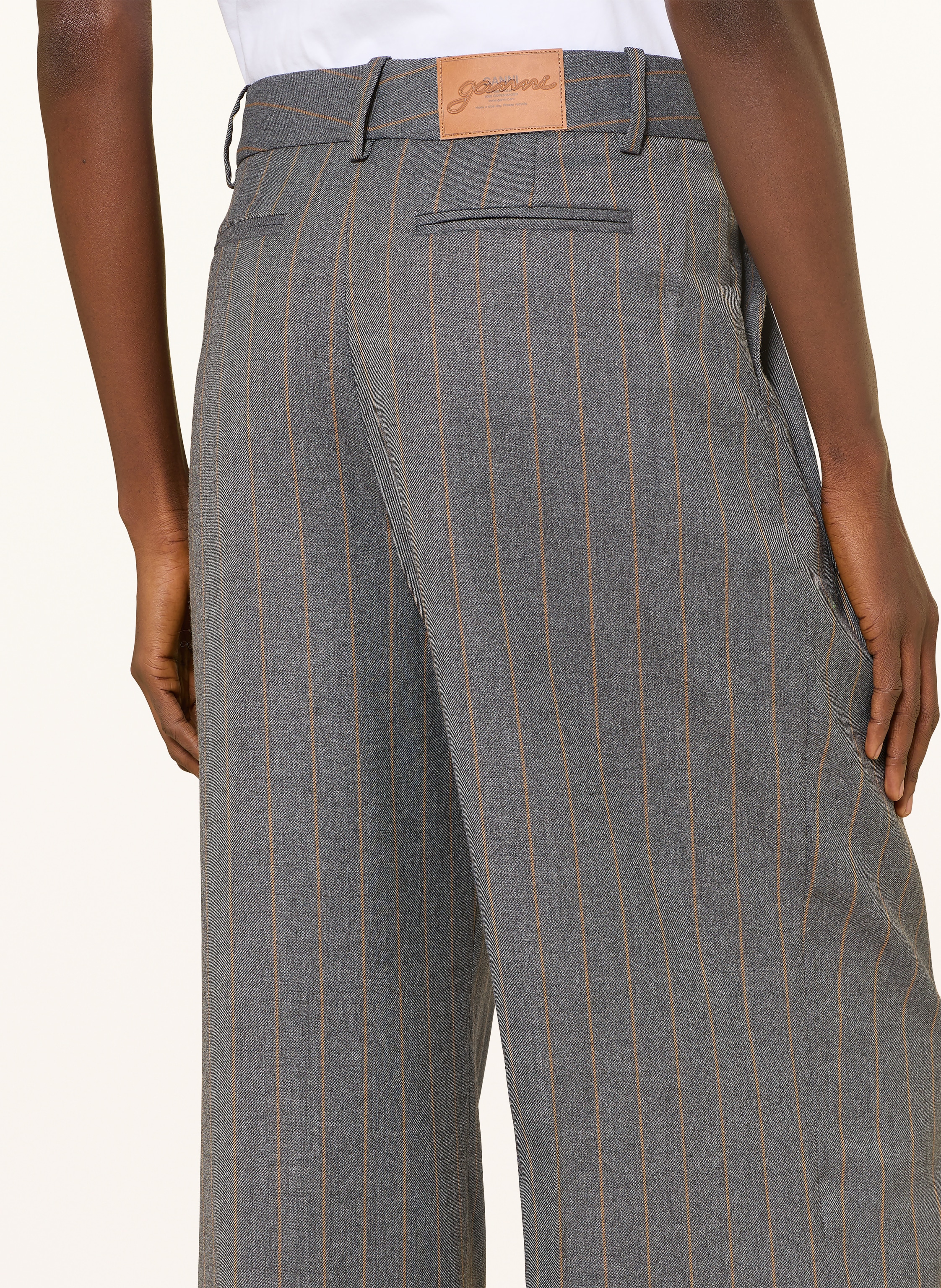 Thumbnail - Ganni Marlenehose grau