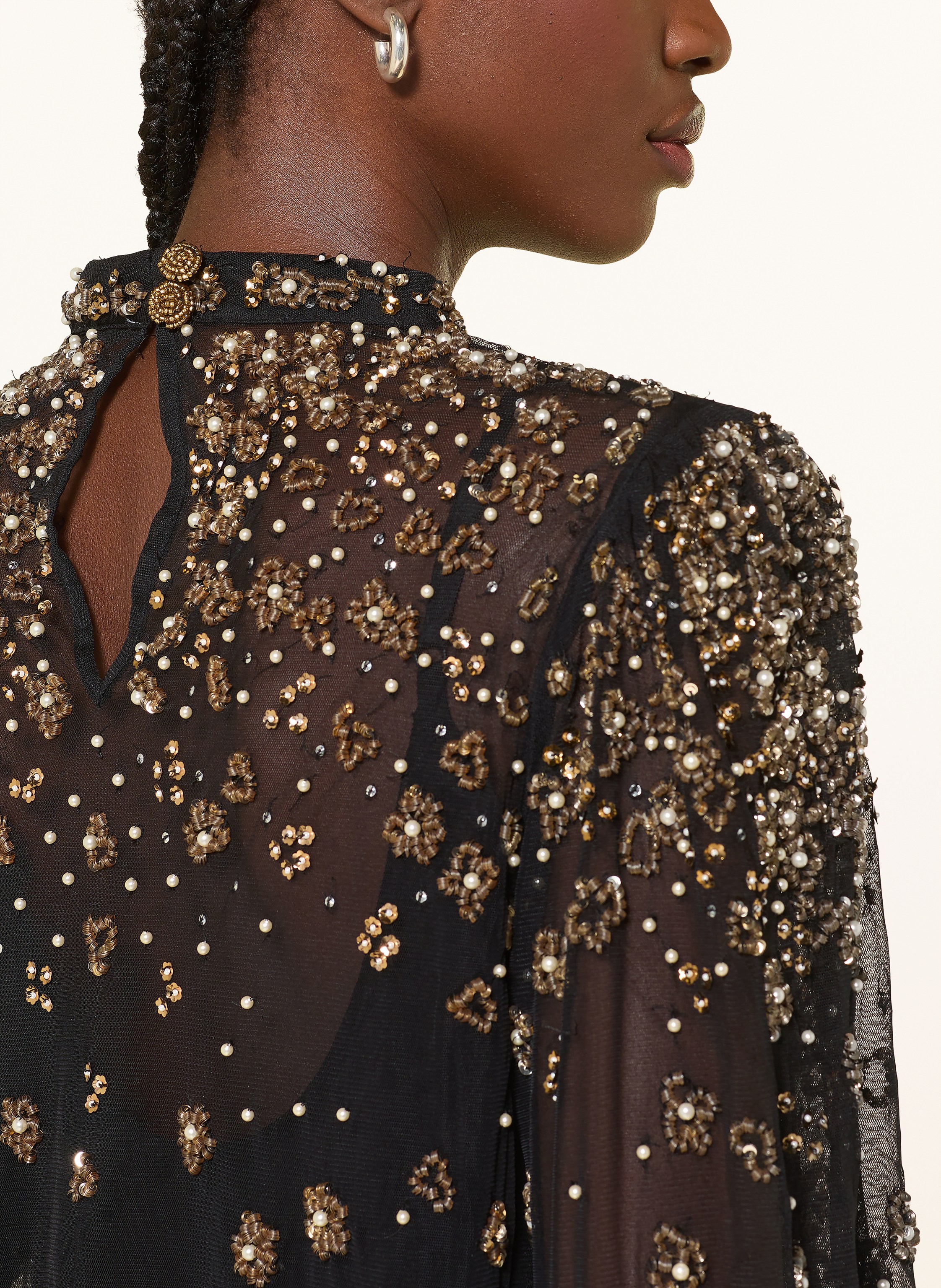 Thumbnail - Farm Rio Blusenshirt Mit Schmucksteinen schwarz