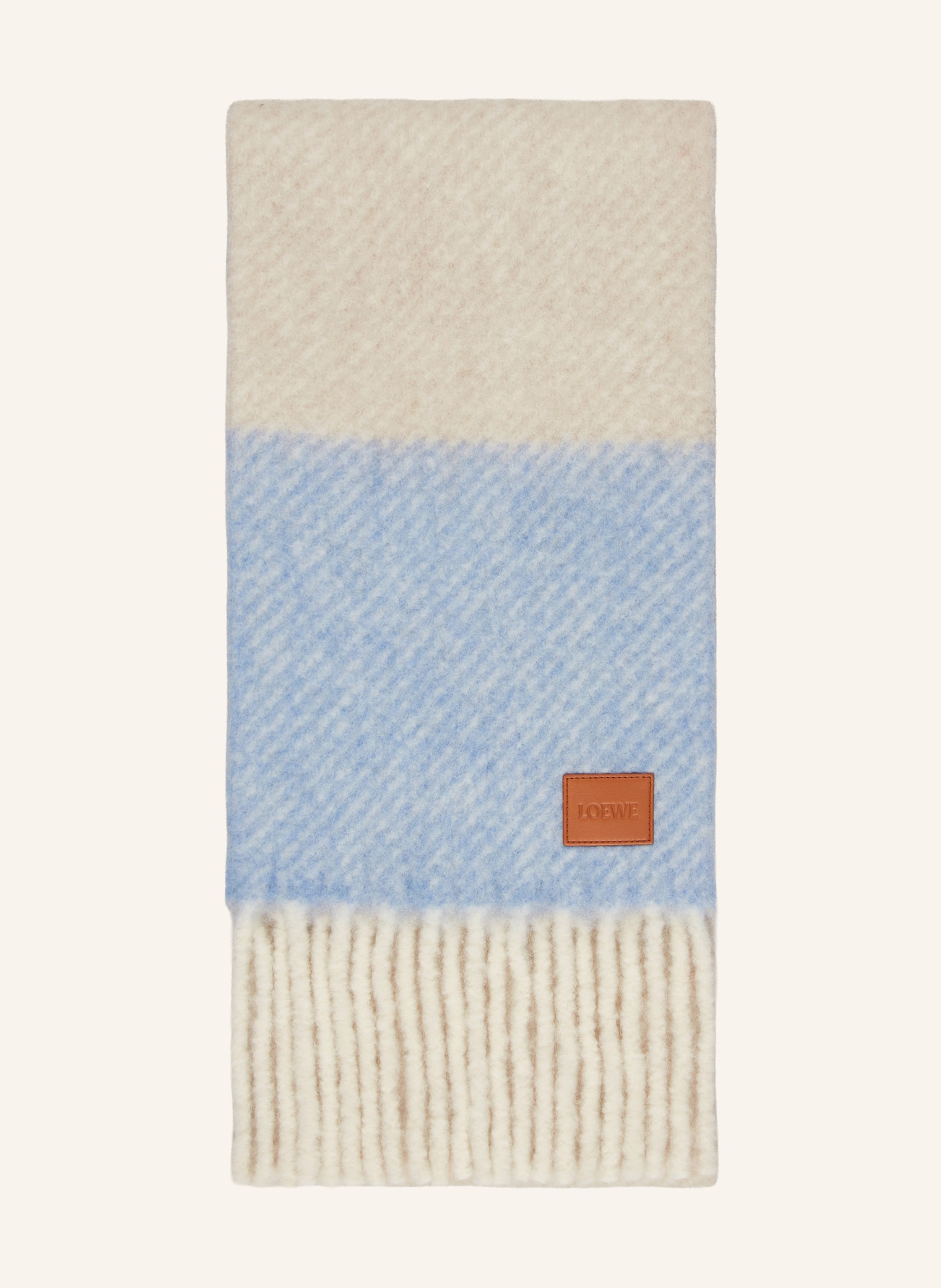 Loewe Loewe Schal Mit Alpaka blau in BEIGE / HELLBLAU