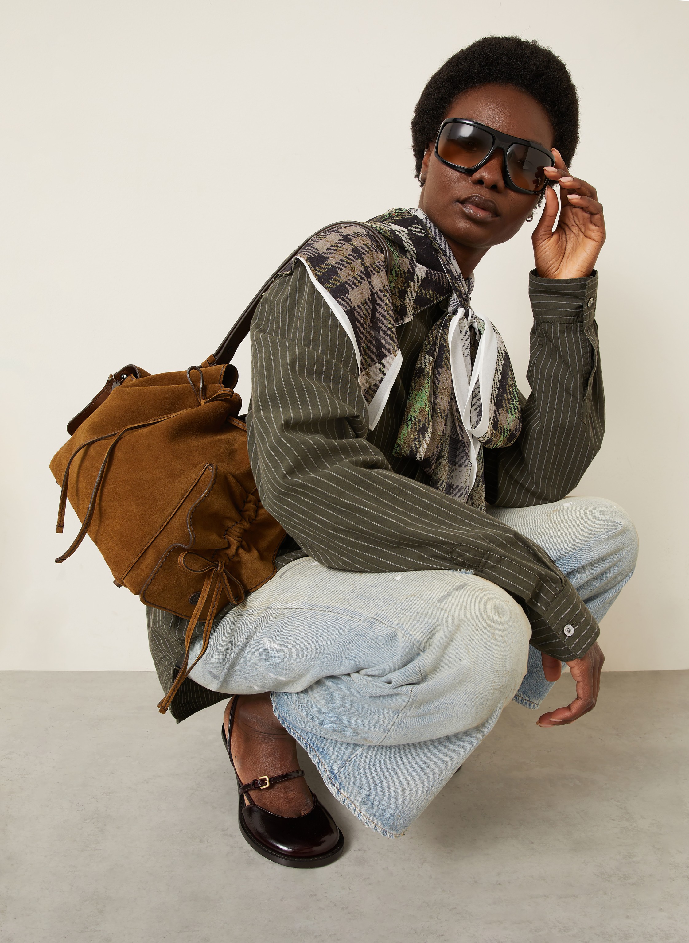 Thumbnail - Acne Studios Beuteltasche braun