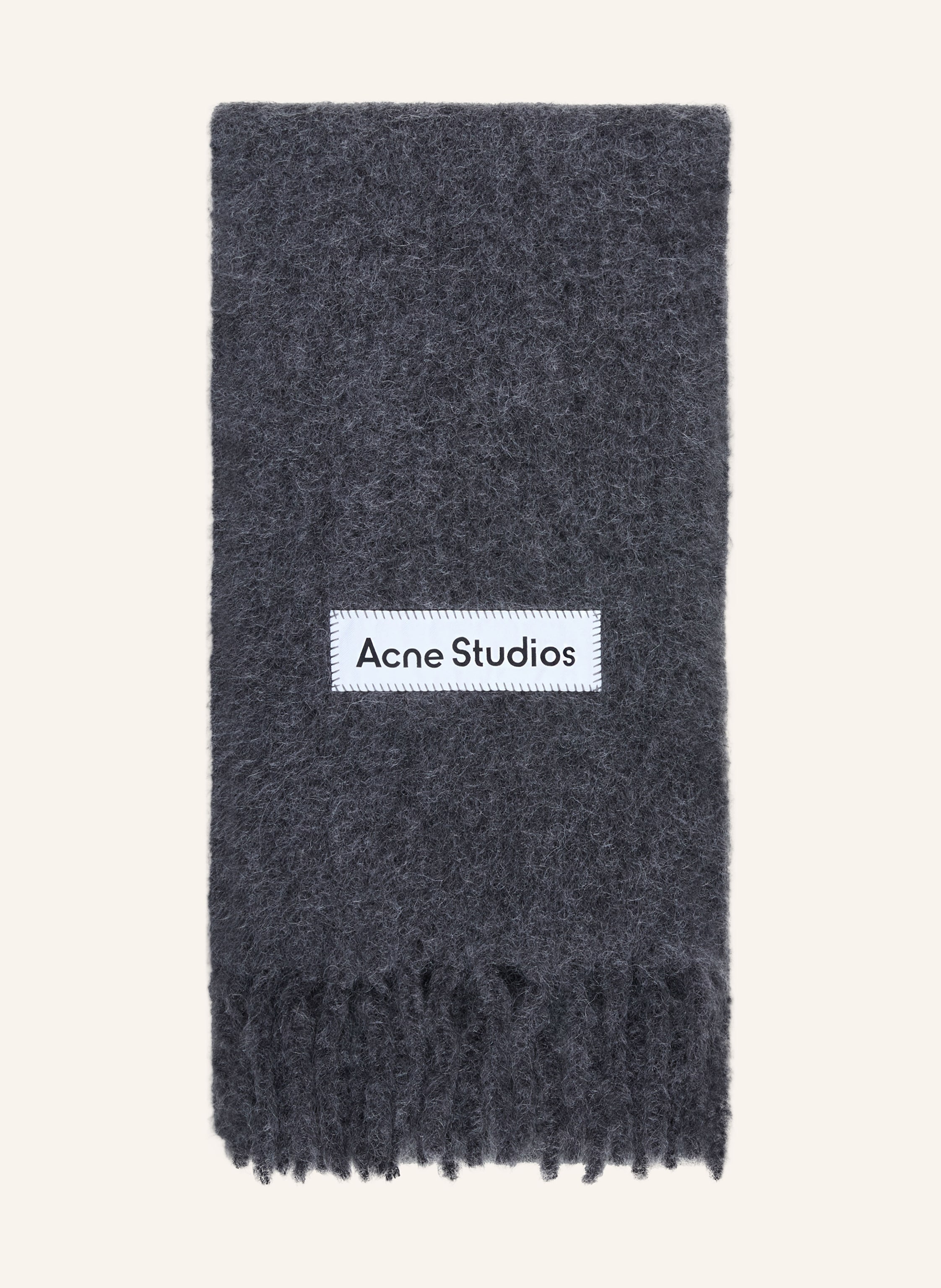 Acne Studios Acne Studios Schal Mit Alpaka grau in DUNKELGRAU
