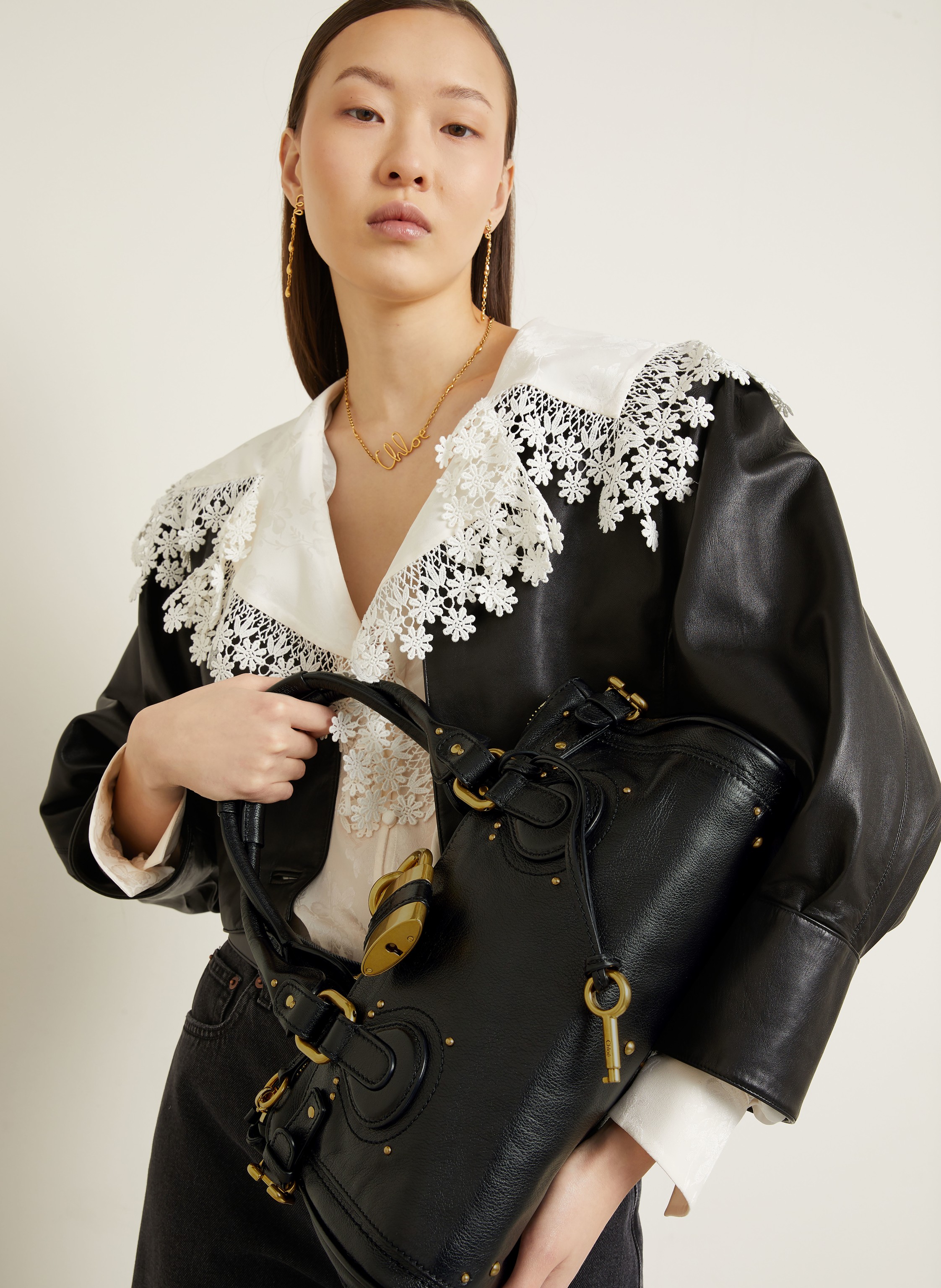 Thumbnail - Chloé Schultertasche Paddington schwarz