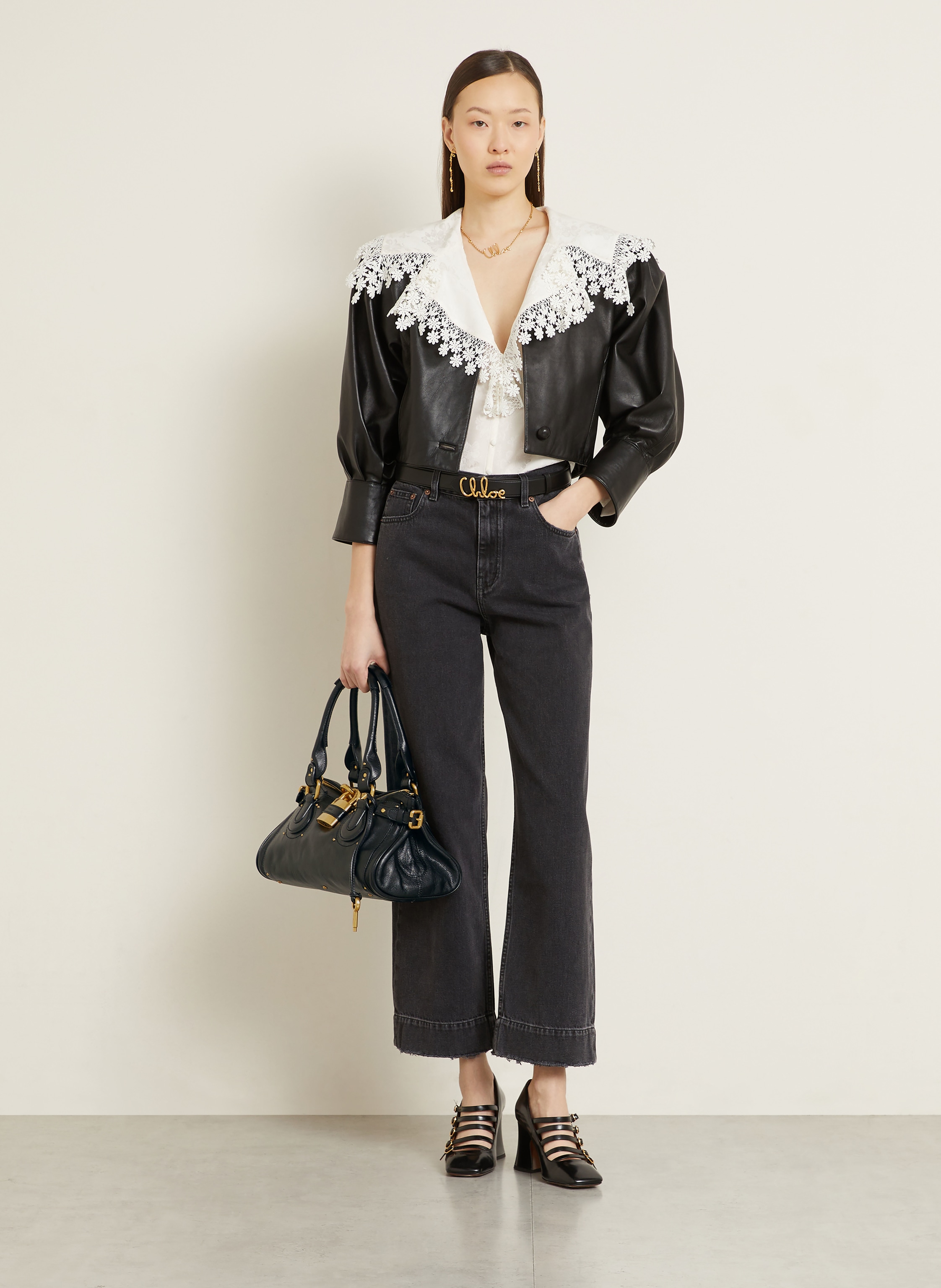 Thumbnail - Chloé Schultertasche Paddington schwarz