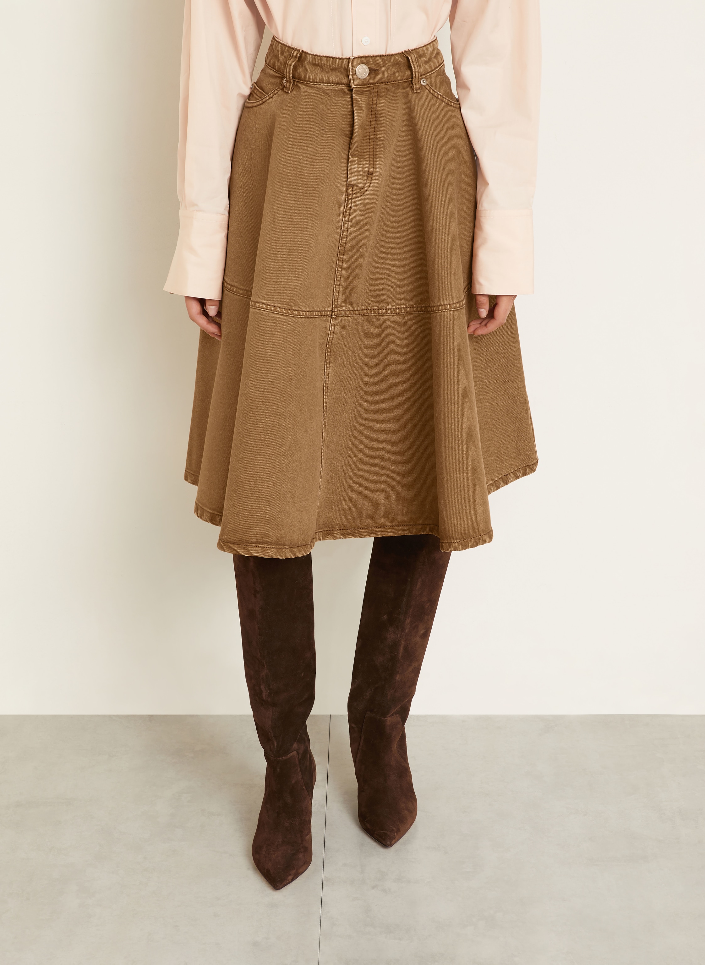 Thumbnail - Ami Paris Jeansrock braun