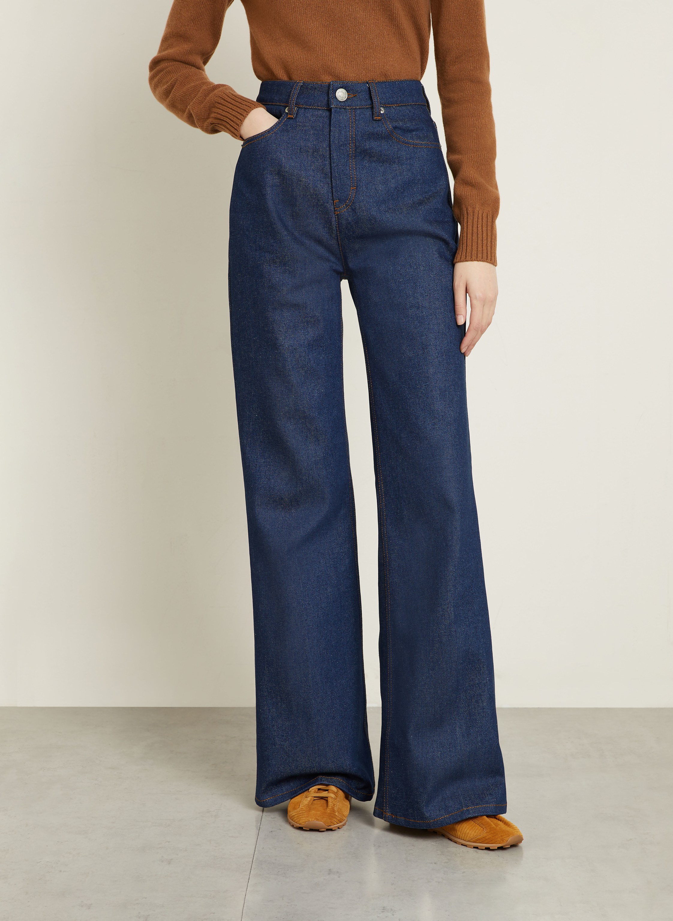 Thumbnail - Ami Paris Flared Jeans blau