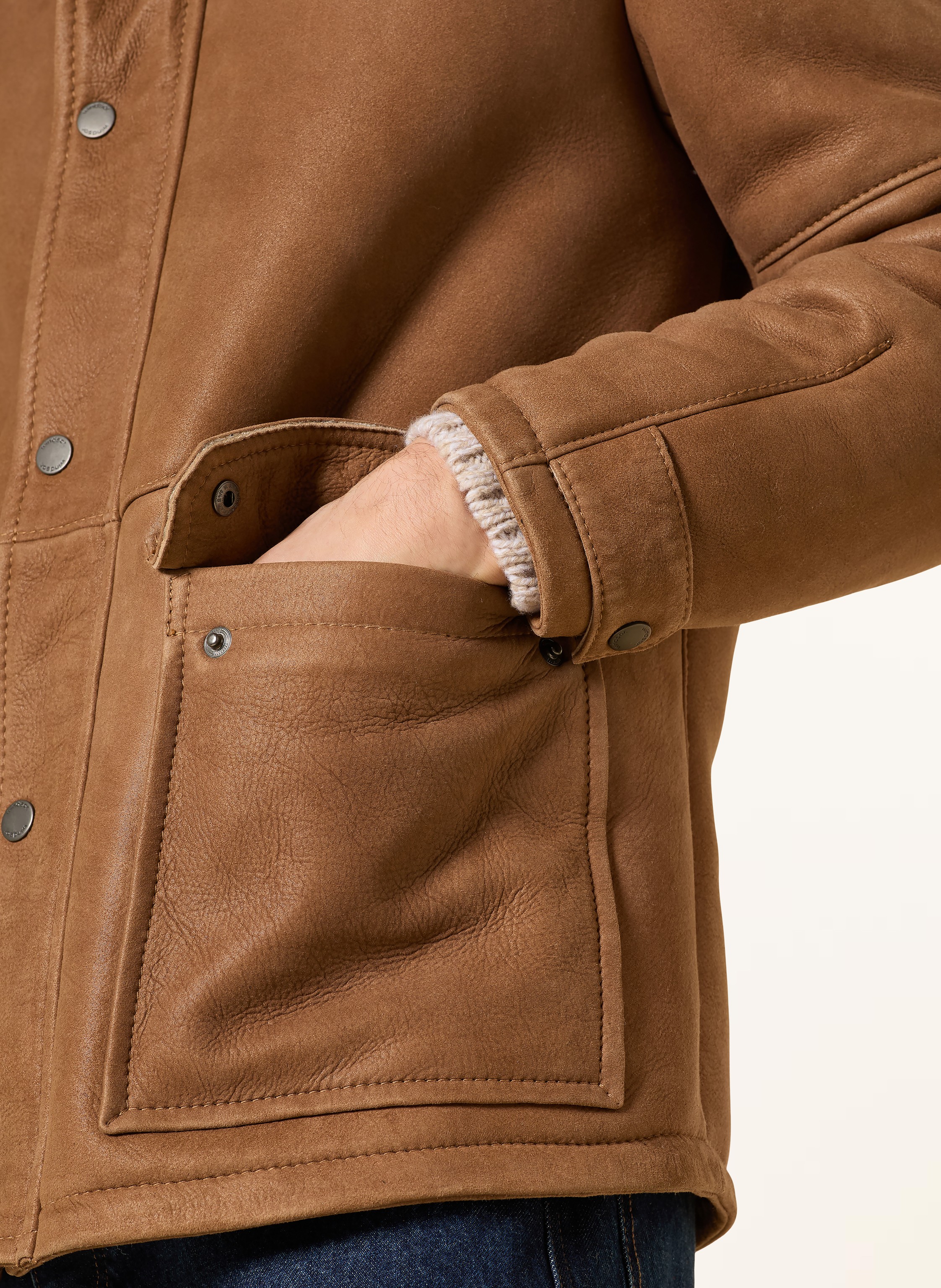 Thumbnail - Windsor. Lederjacke braun