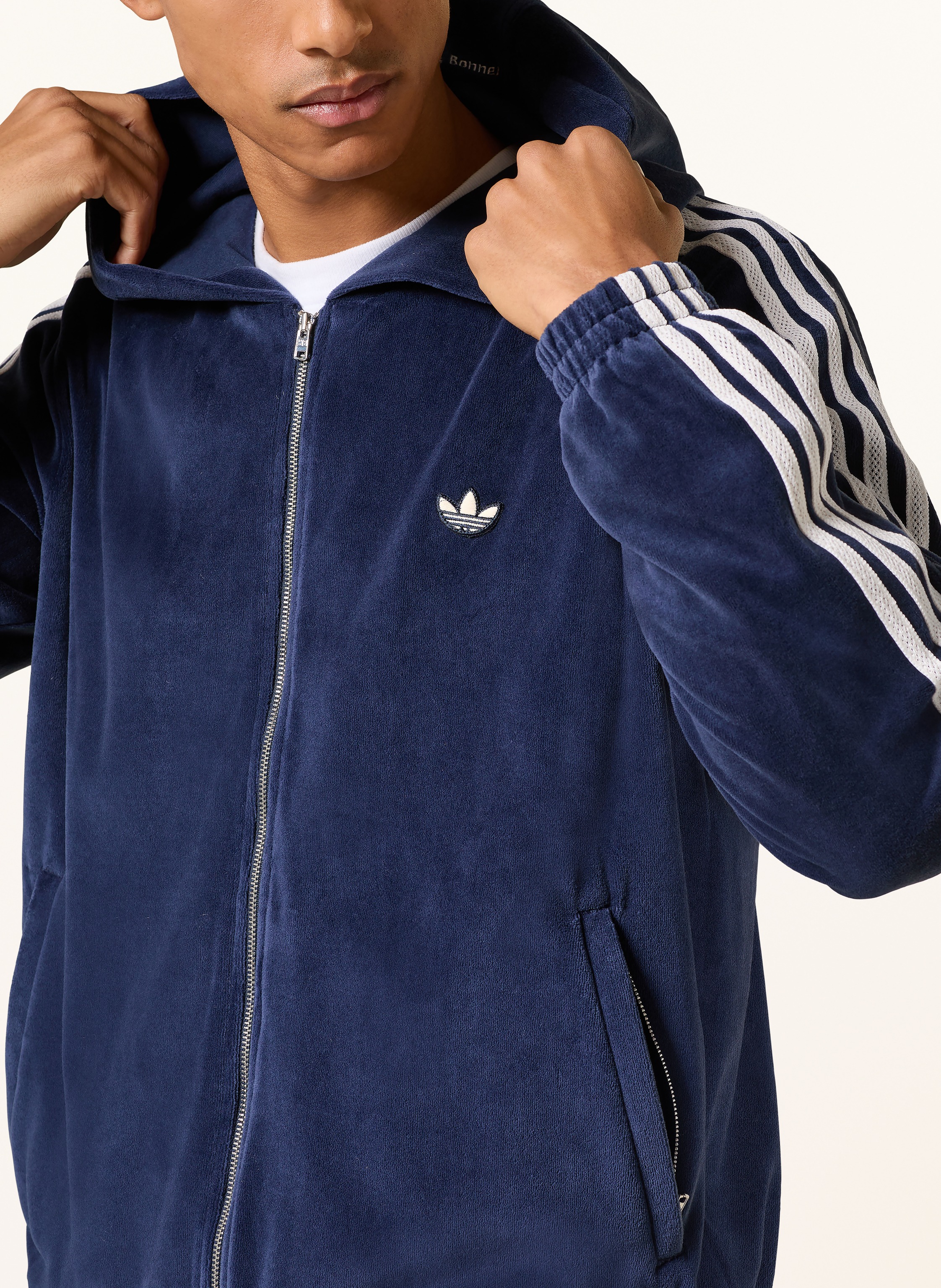 Thumbnail - Adidas Nickijacke Velour Originals blau