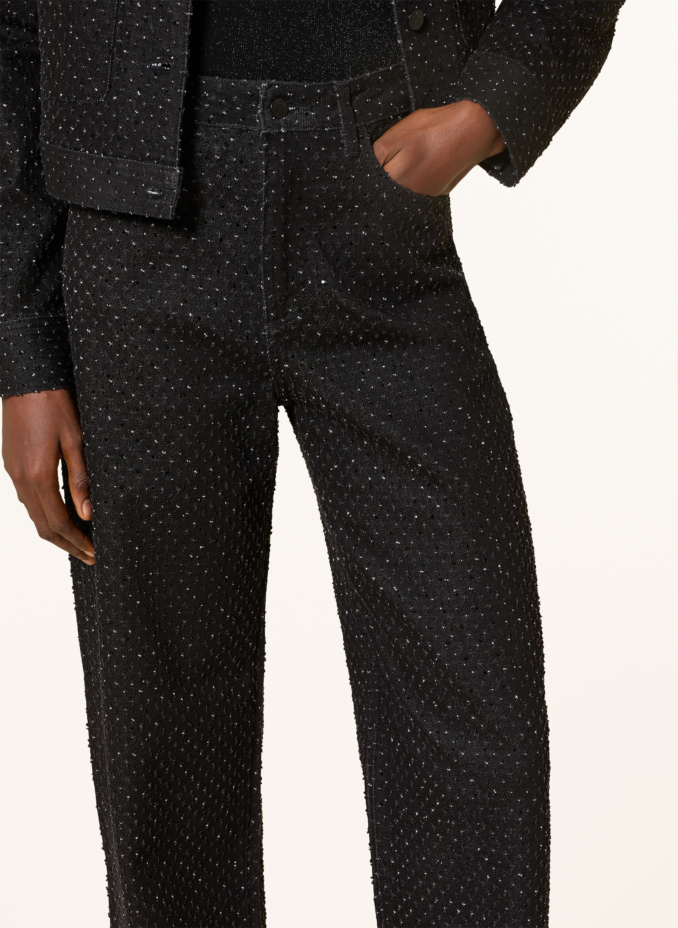 Thumbnail - Armani Exchange Barrel Jeans Mit Schmucksteinen schwarz