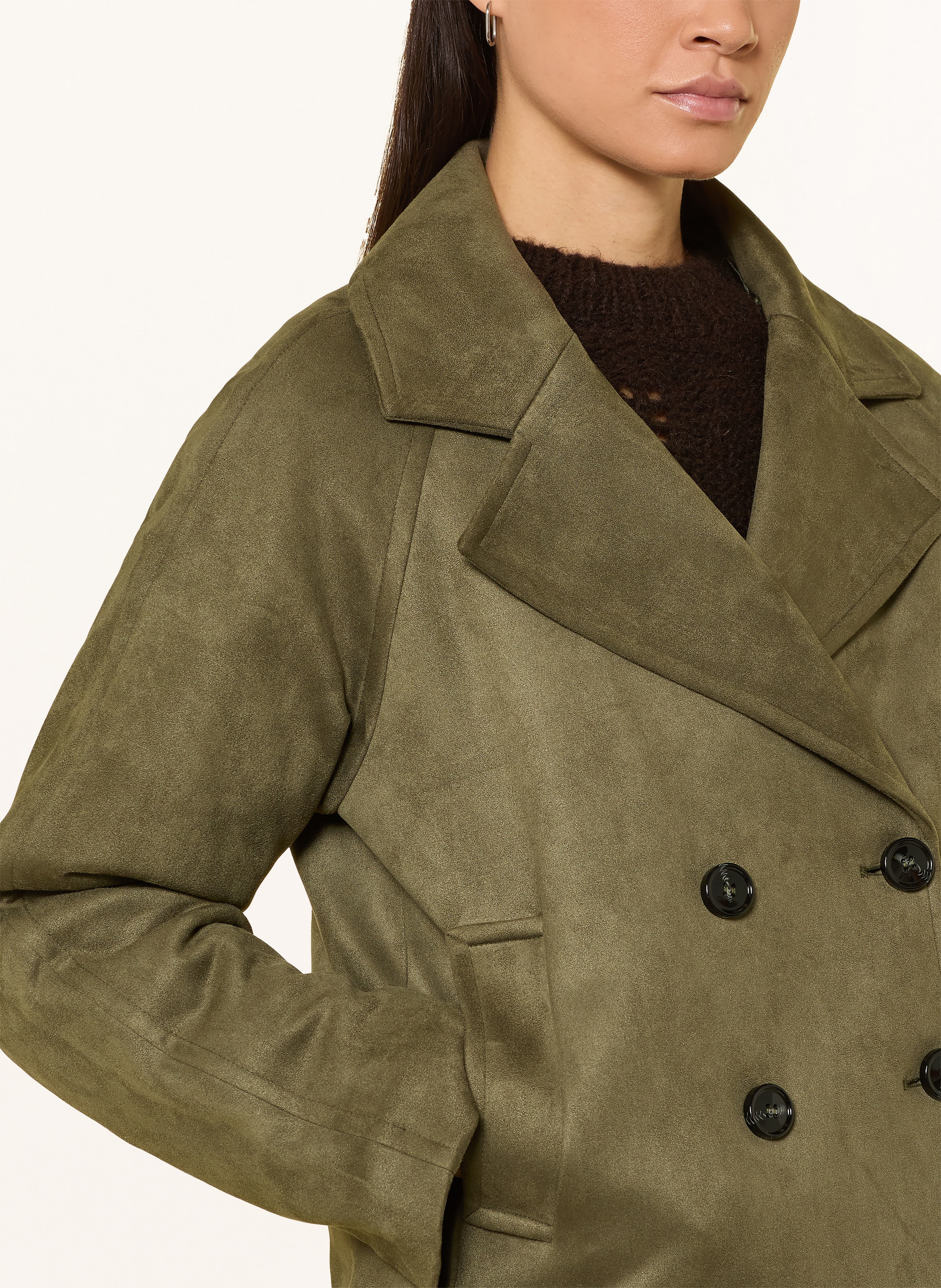 Thumbnail - More & More Cabanjacke In Lederoptik gruen