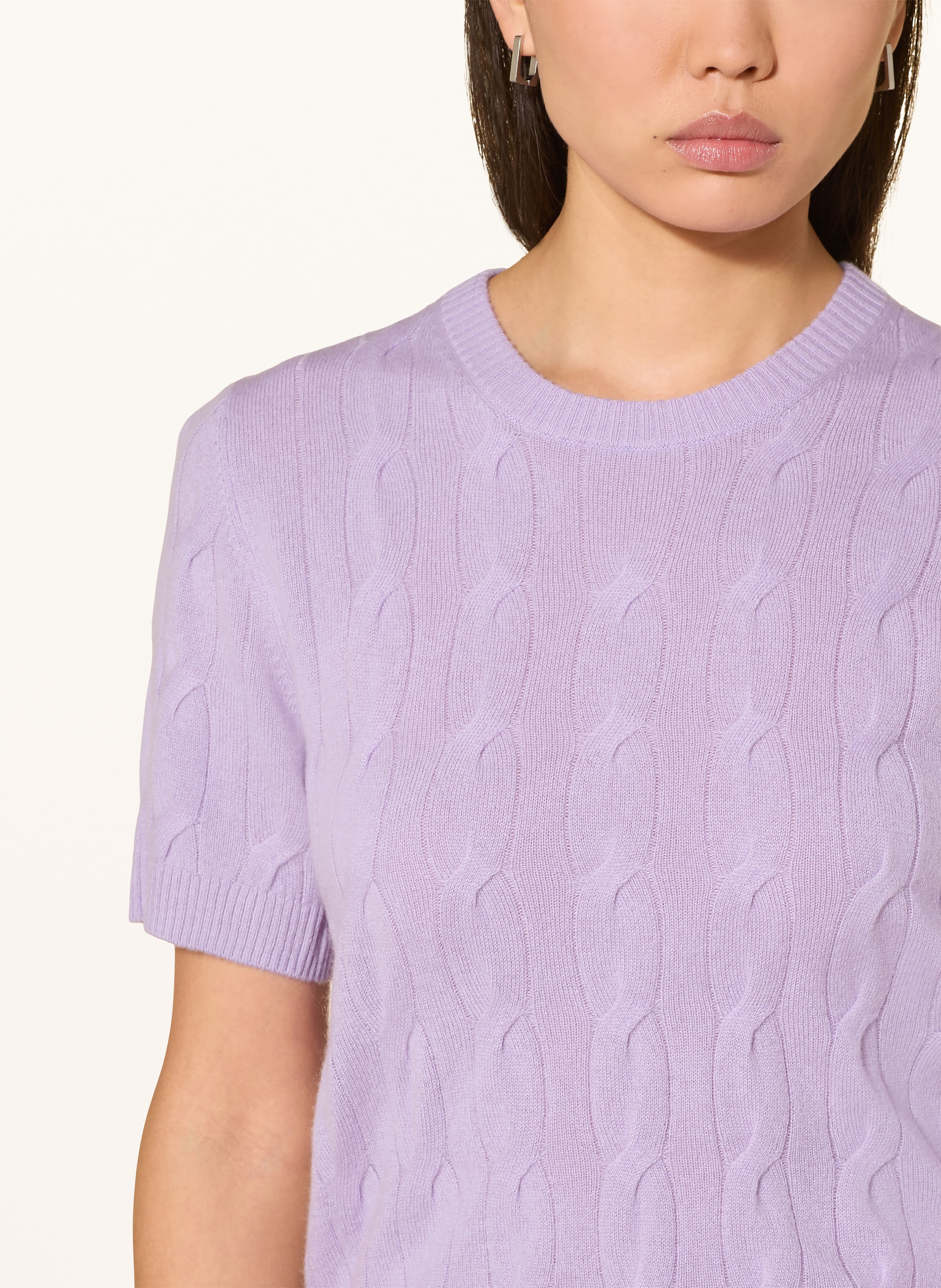 Thumbnail - Darling Harbour Strickshirt Aus Cashmere lila