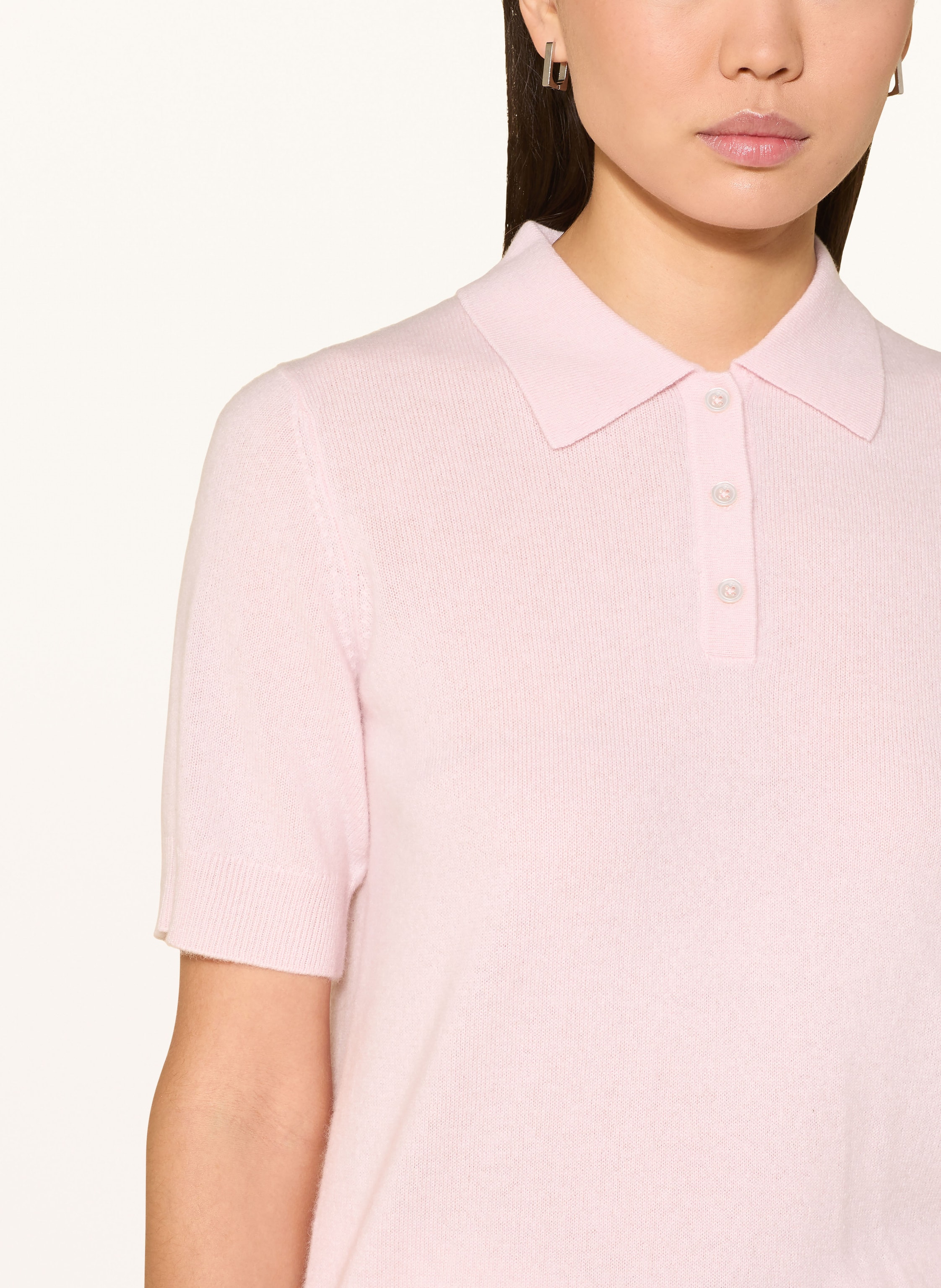 Thumbnail - Darling Harbour Strick-Poloshirt Aus Cashmere rosa