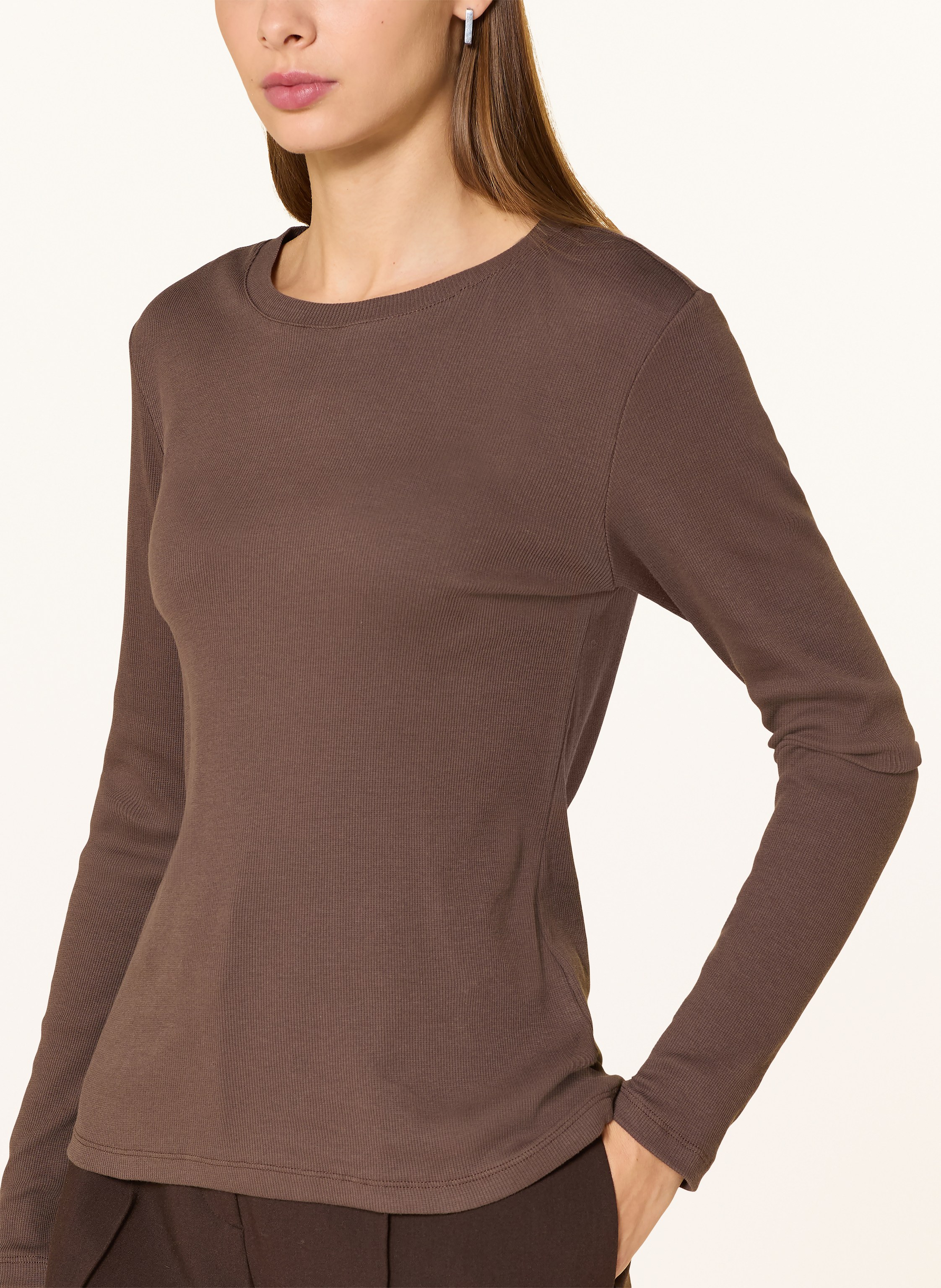 Thumbnail - Msch Copenhagen Longsleeve Mschkickie Rasmia braun