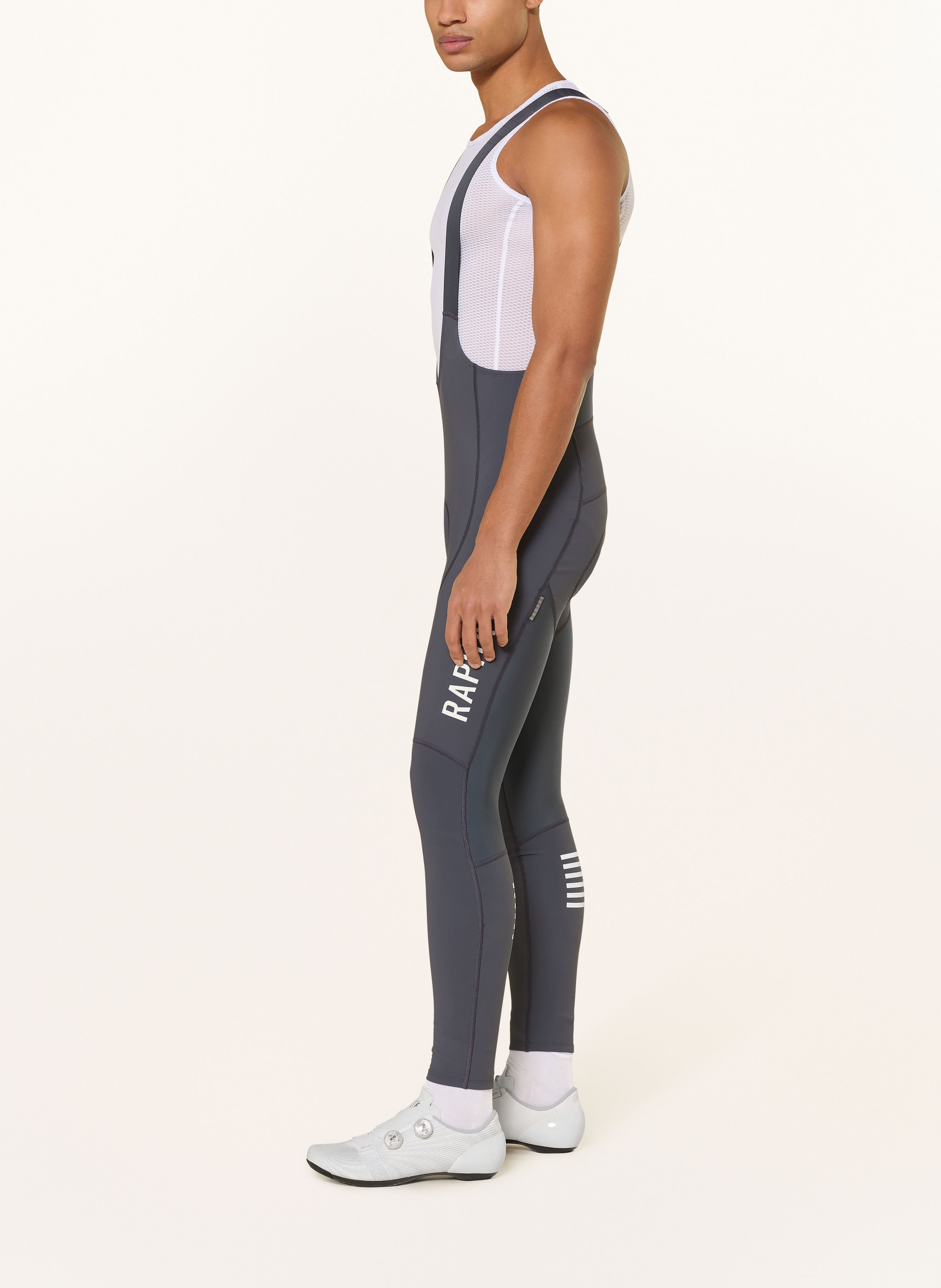 Thumbnail - Rapha Radhose Pro Team Winter Mit Trägern Und Gepolstertem Einsatz grau