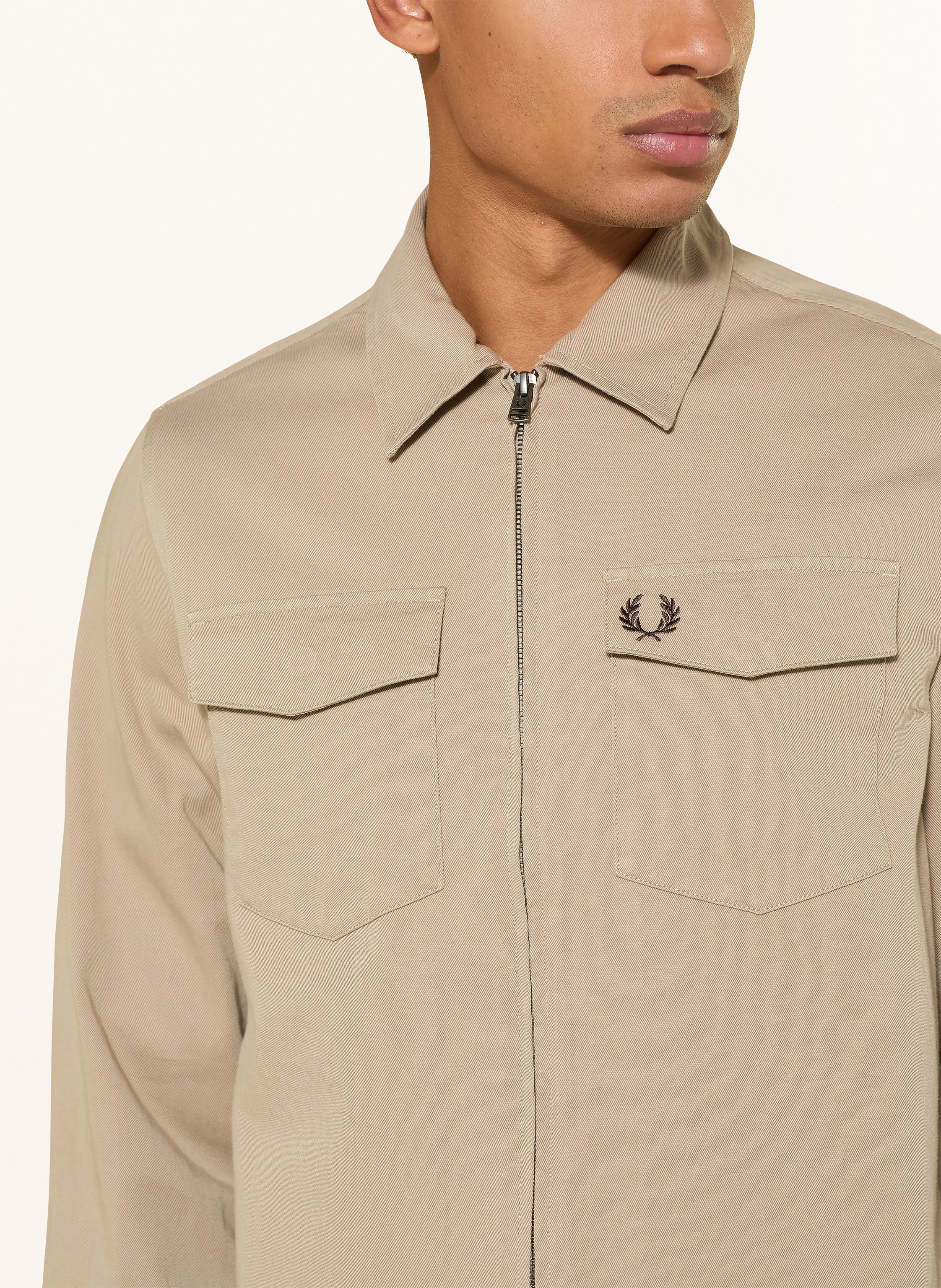 Thumbnail - Fred Perry Overjacket beige