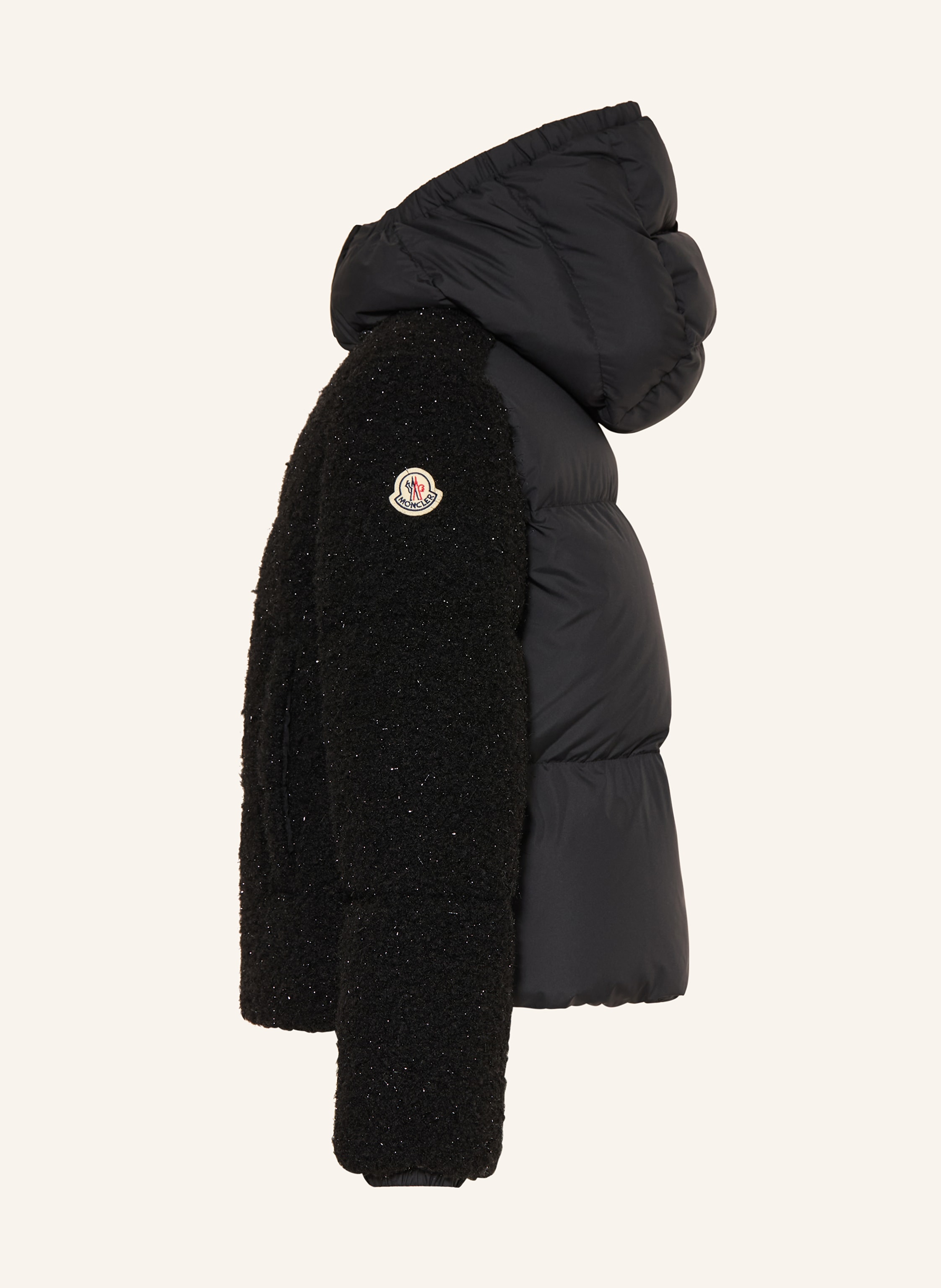 Thumbnail - Moncler Enfant Daunenjacke Zambaga Mit Glitzergarn schwarz
