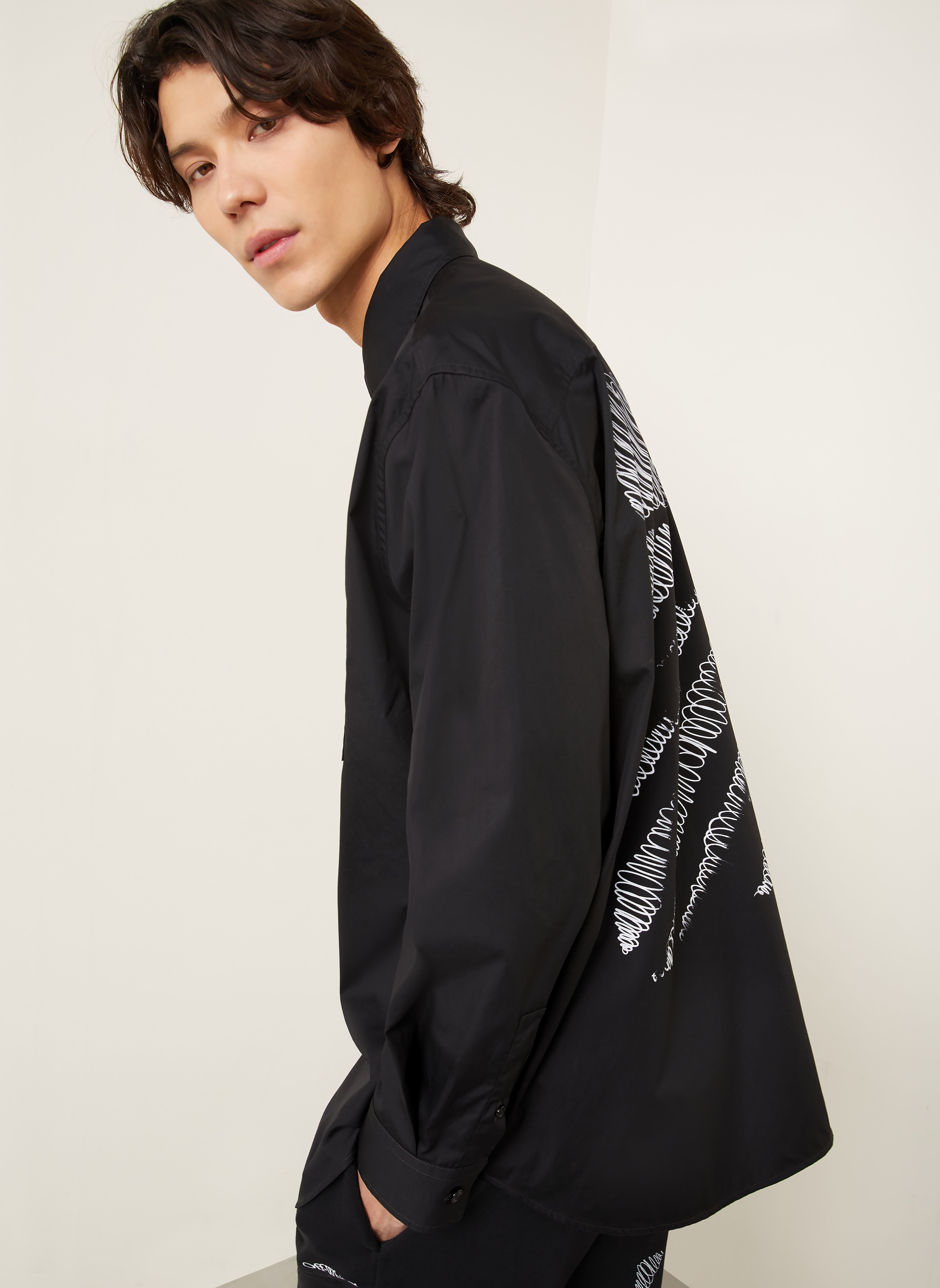 Thumbnail - Off-White Hemd Comfort Fit schwarz