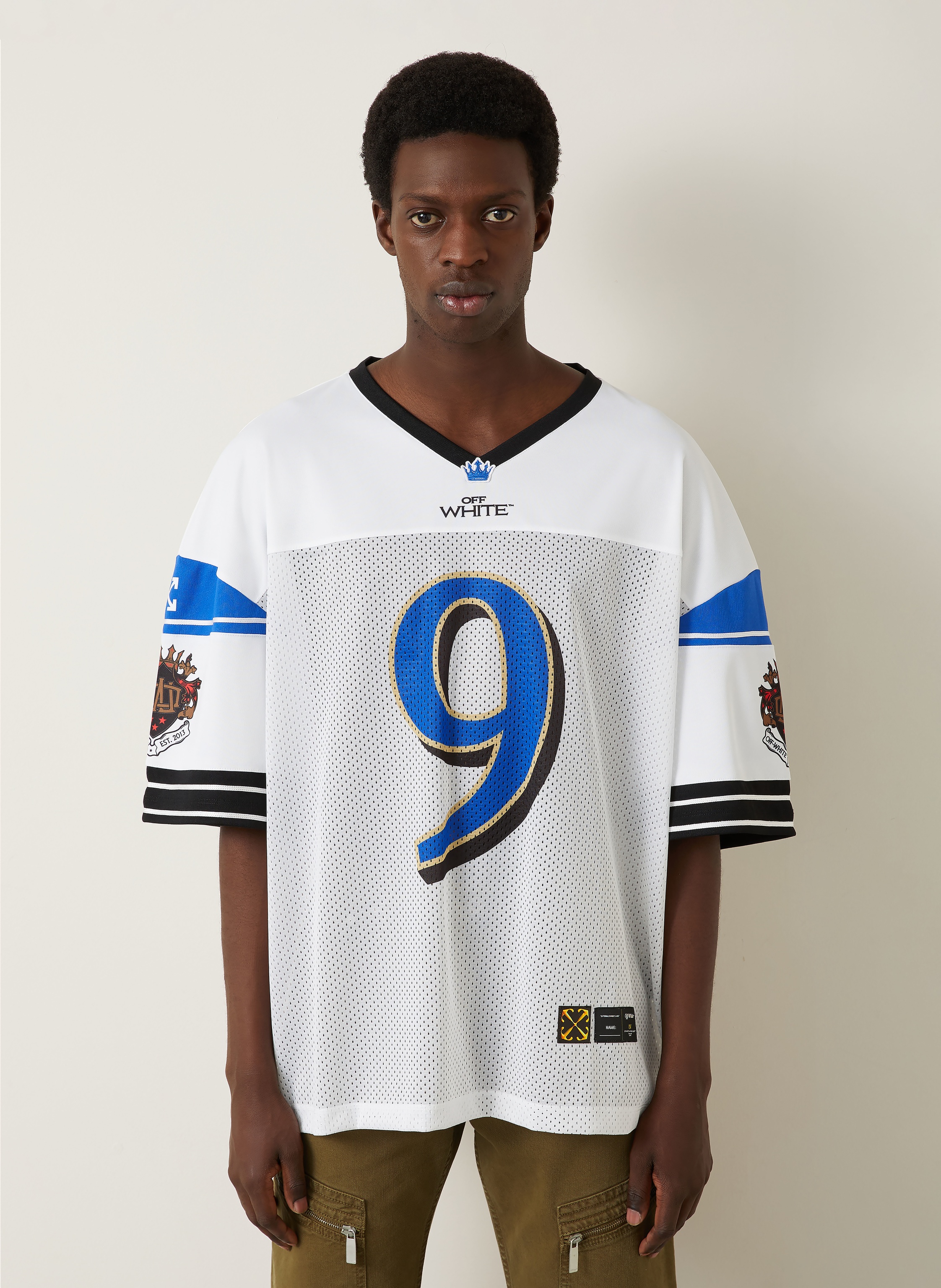 Thumbnail - Off-White T-Shirt Aus Mesh weiss