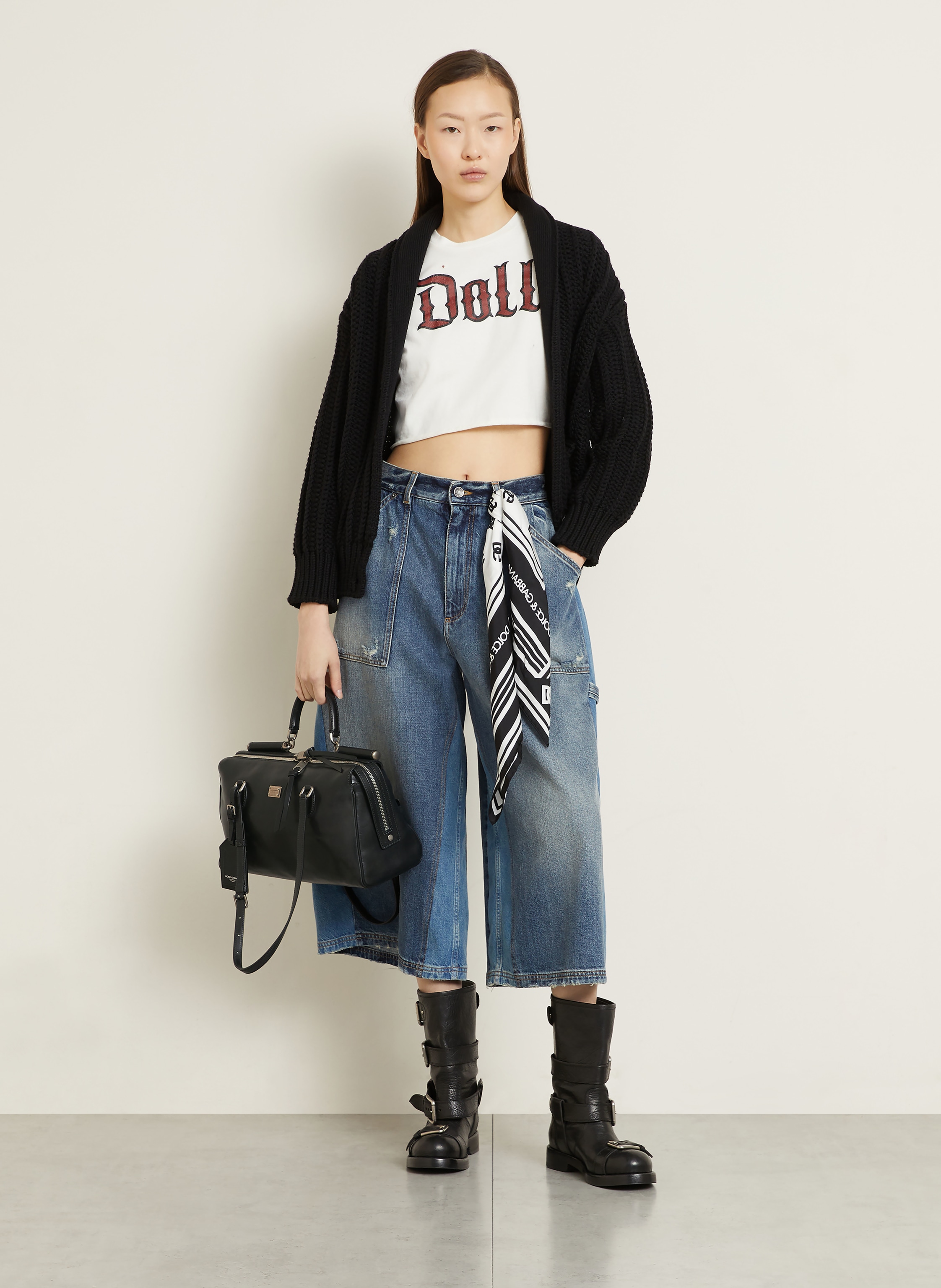 Thumbnail - Dolce & Gabbana Schultertasche Vittoria schwarz