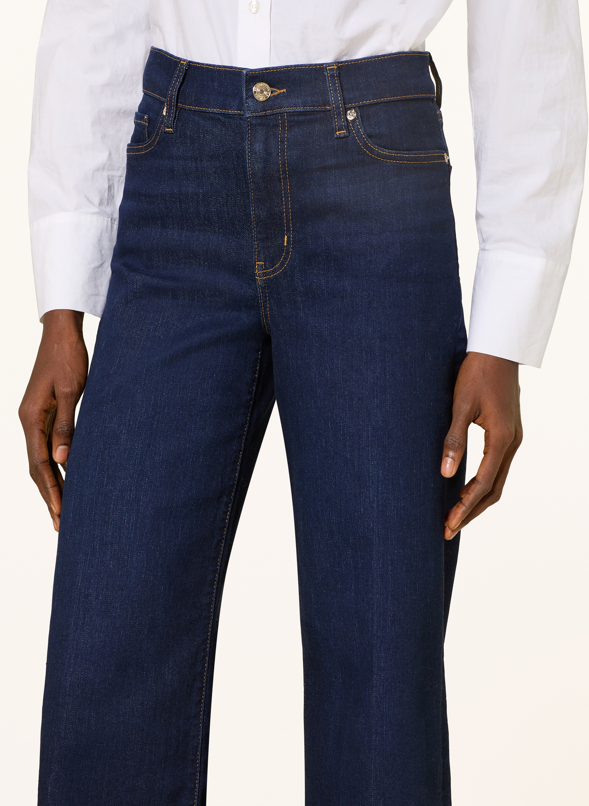 Thumbnail - Frame Straight Jeans Le Slim Palazzo blau