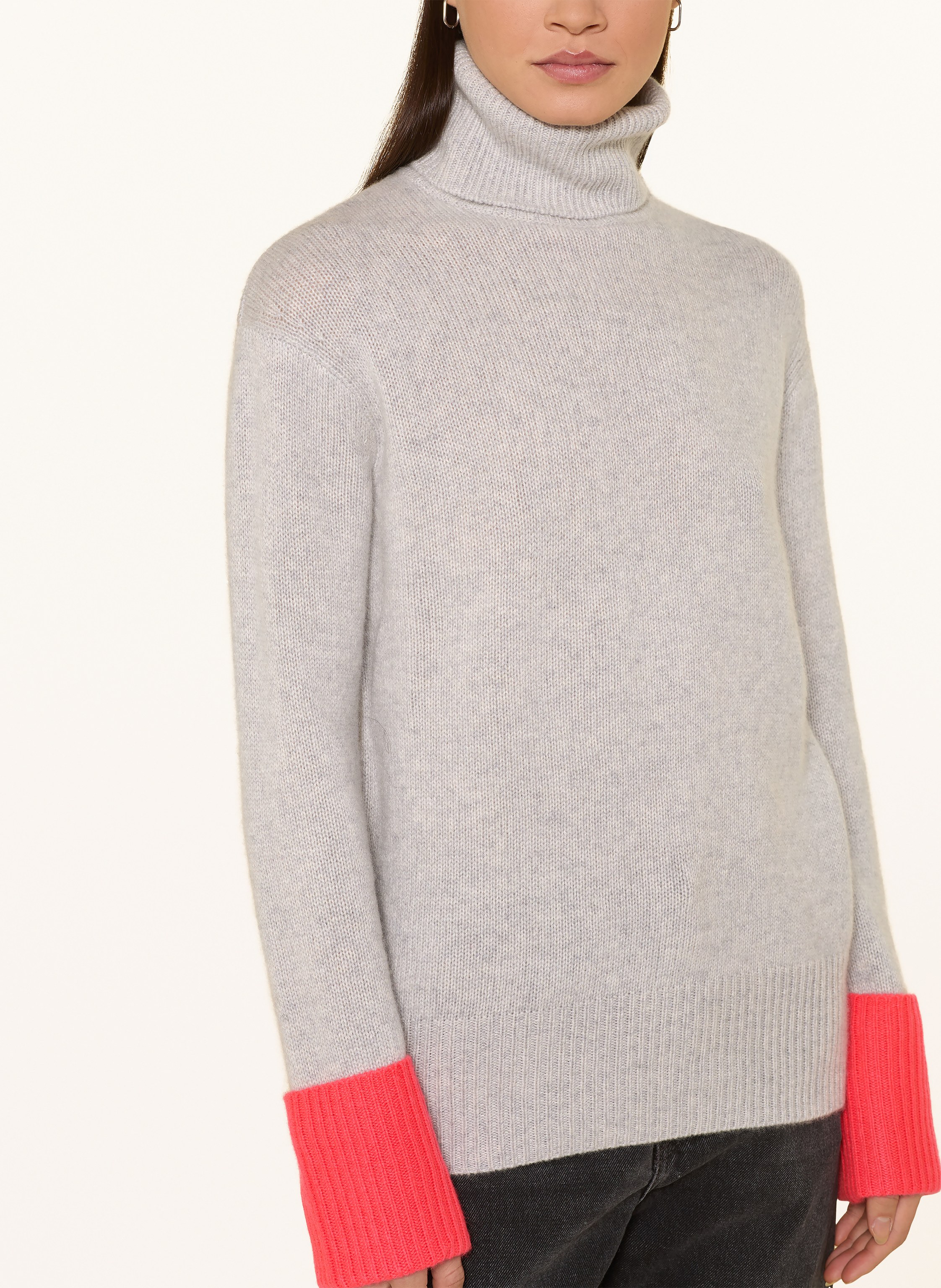 Thumbnail - From Future Rollkragenpullover Aus Cashmere grau