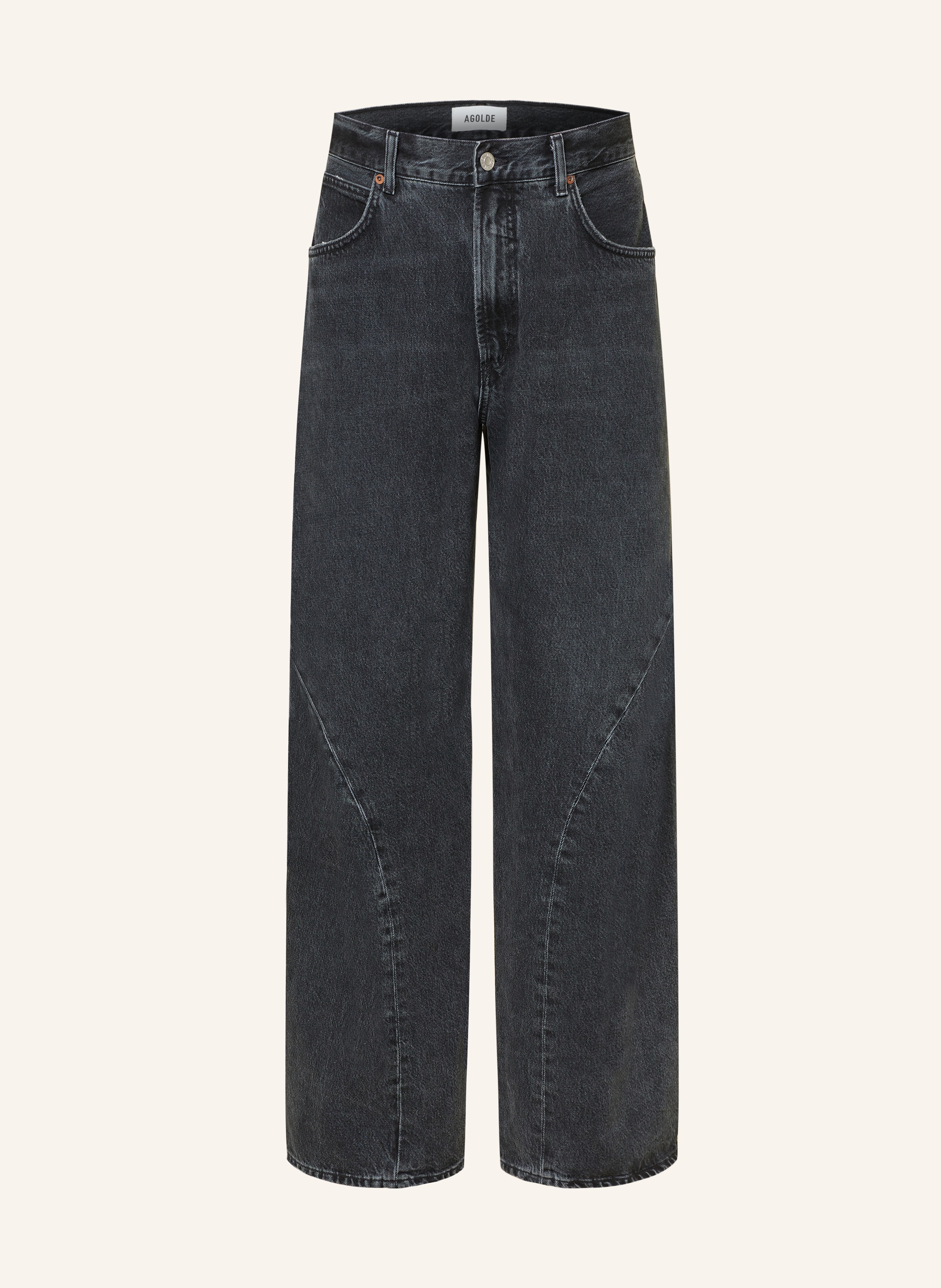 Agolde Jeans Twist Wide Fit schwarz