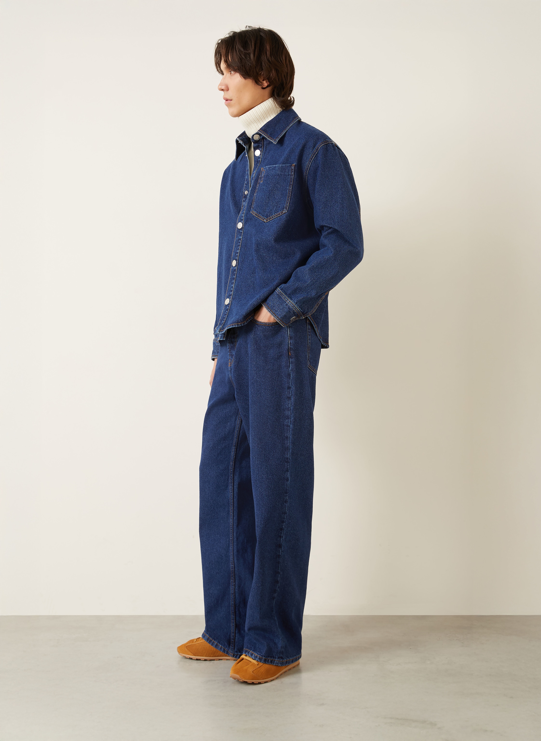 Thumbnail - Ami Paris Jeans Relaxed Fit blau