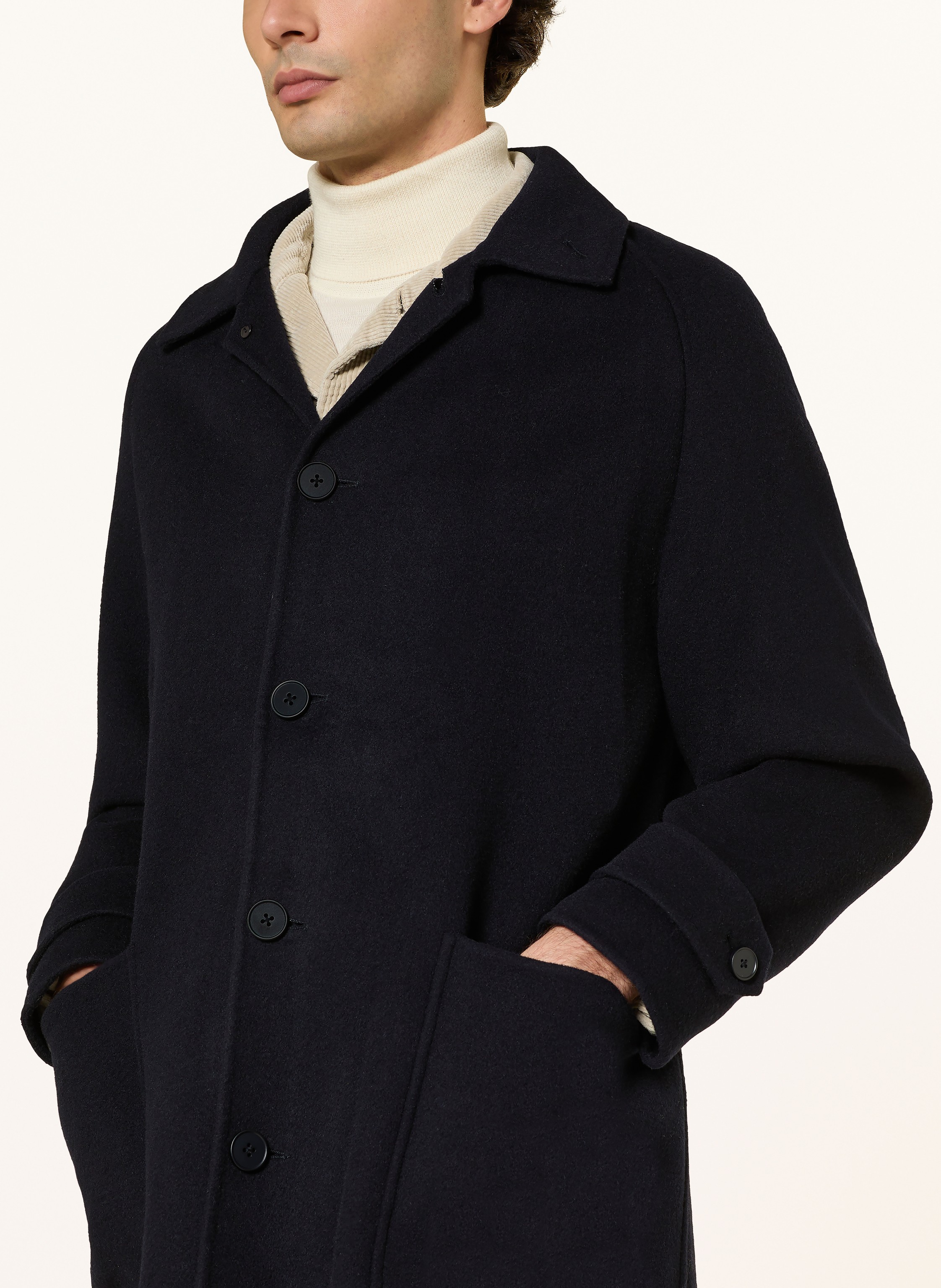 Thumbnail - Officine Générale Wollmantel Bryce blau