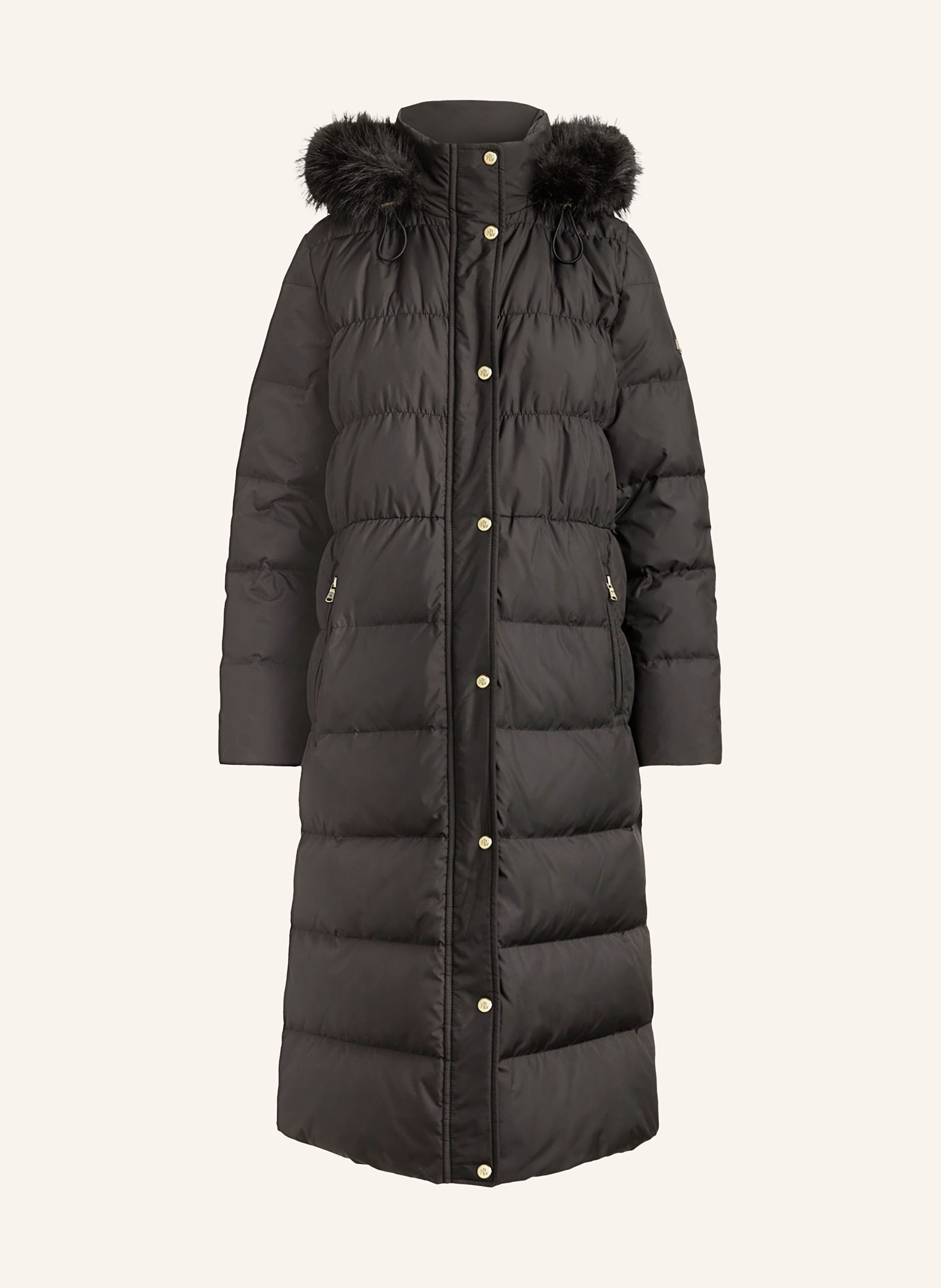 LAUREN RALPH LAUREN Down coat with faux fur and detachable hood in