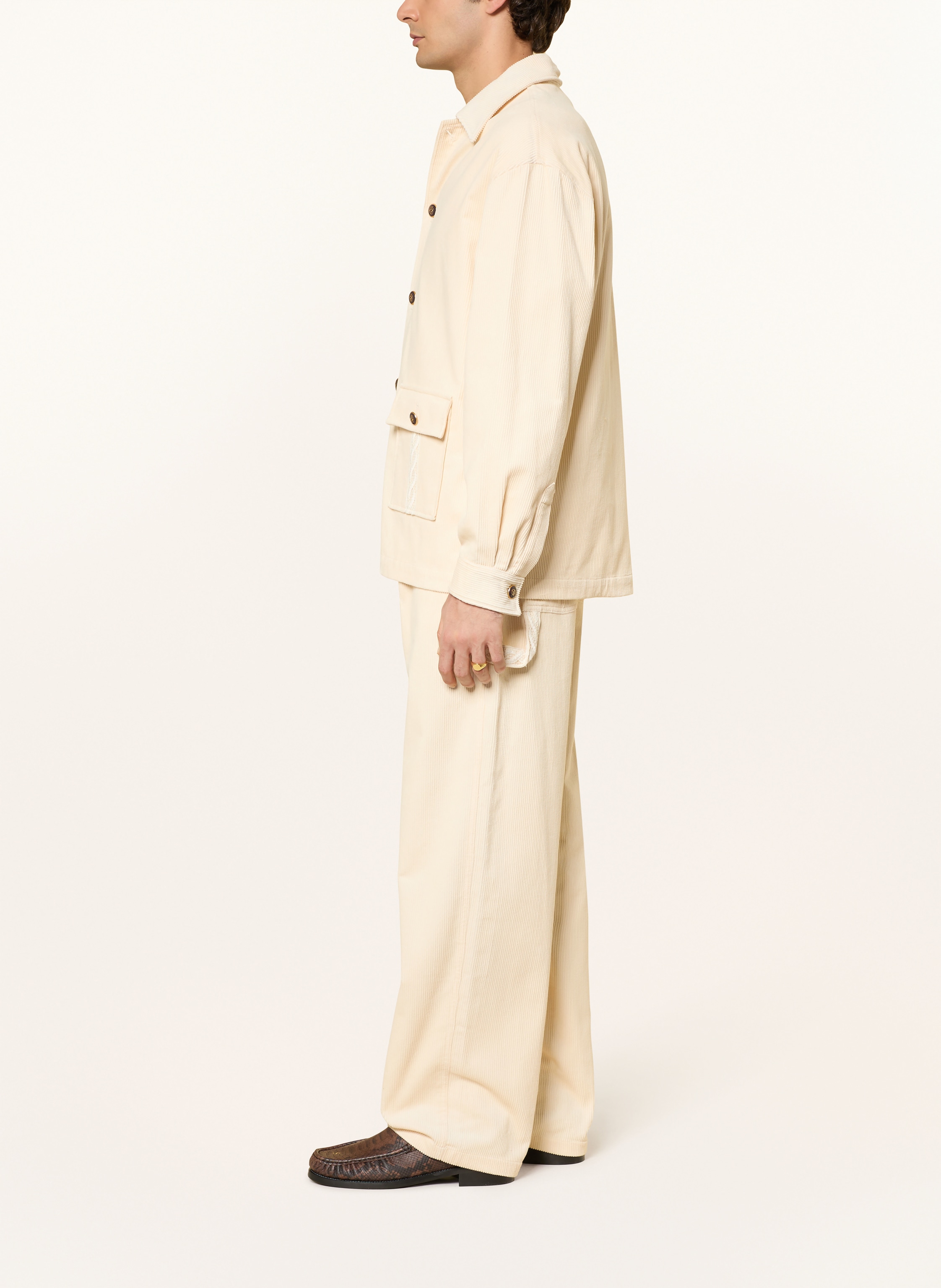 Thumbnail - Drôle De Monsieur Cordhose Oversized Fit weiss