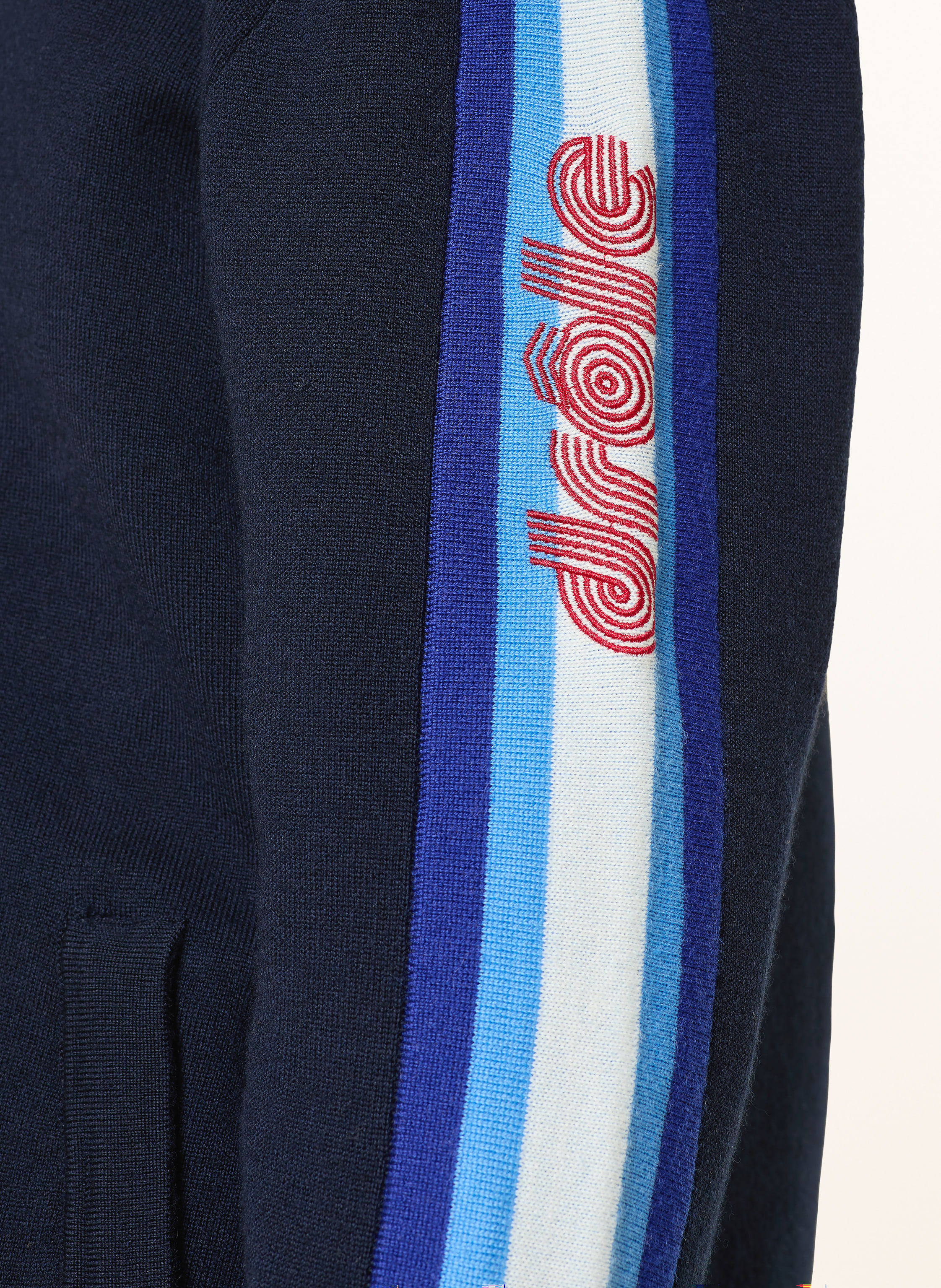 Thumbnail - Drôle De Monsieur Strickjacke La Maille Zippée Drôle Aus Merinowolle blau