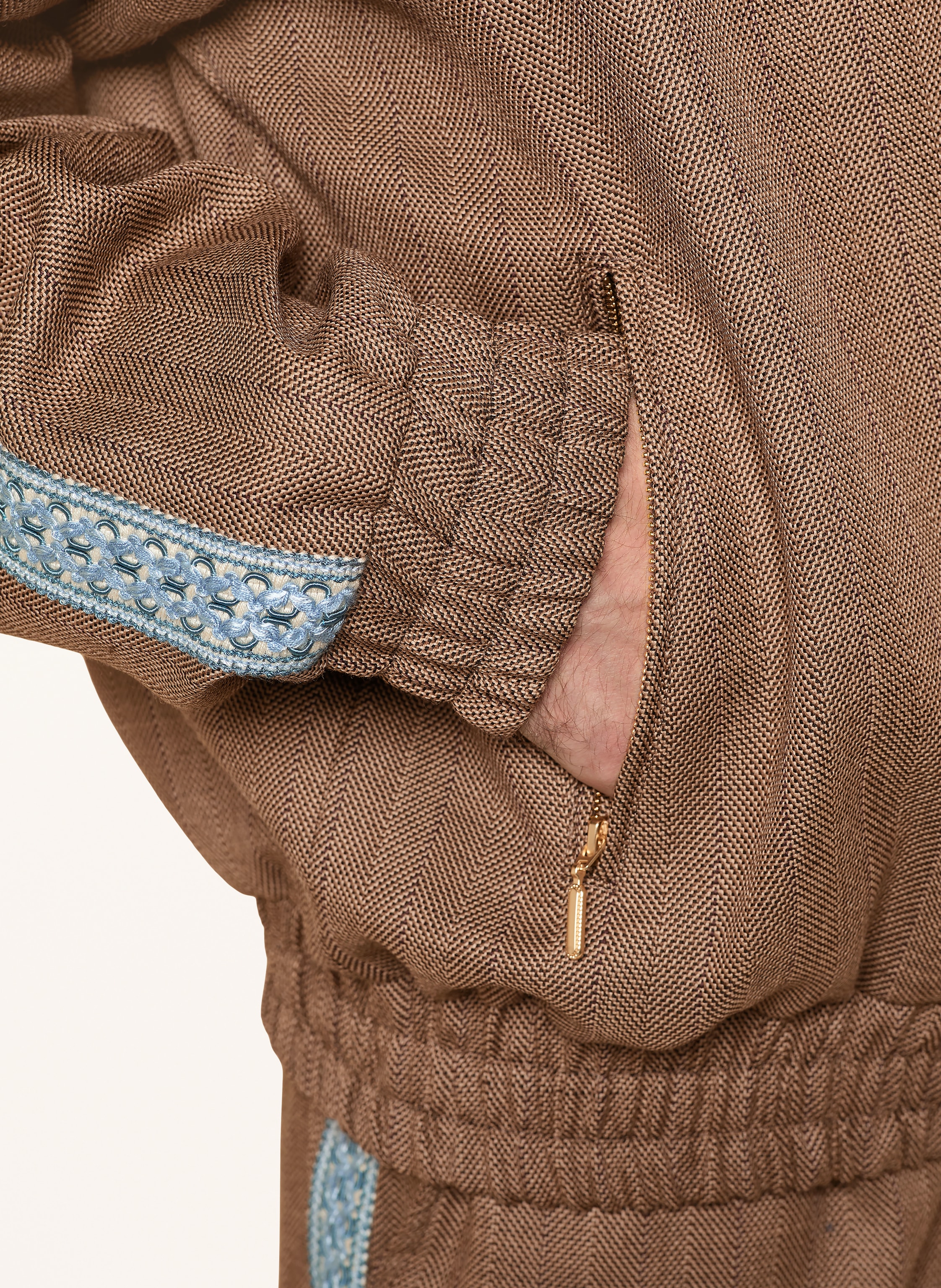 Thumbnail - Drôle De Monsieur Blouson Mit Galonstreifen beige