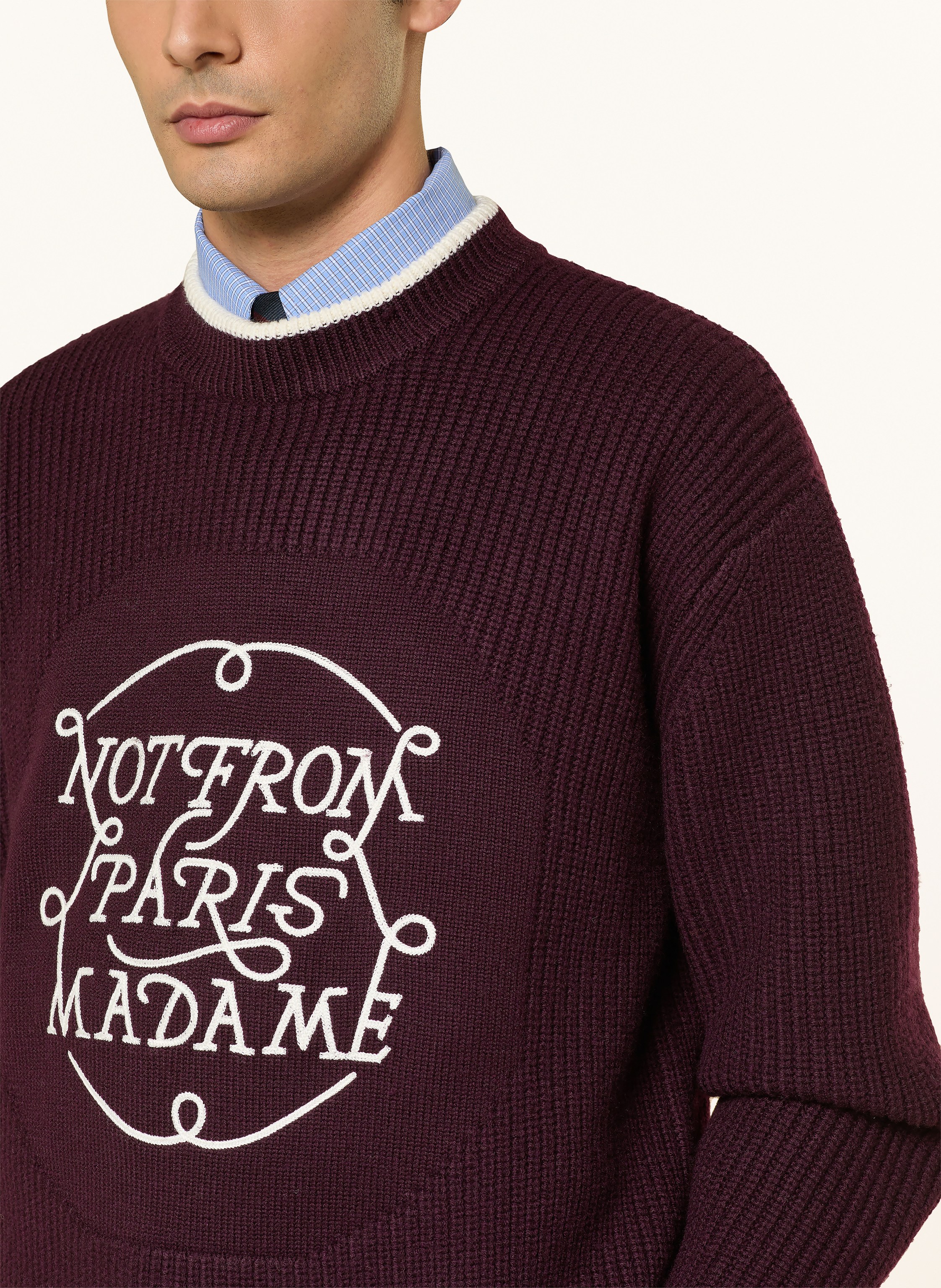 Thumbnail - Drôle De Monsieur Pullover La Maille Aus Merinowolle rot