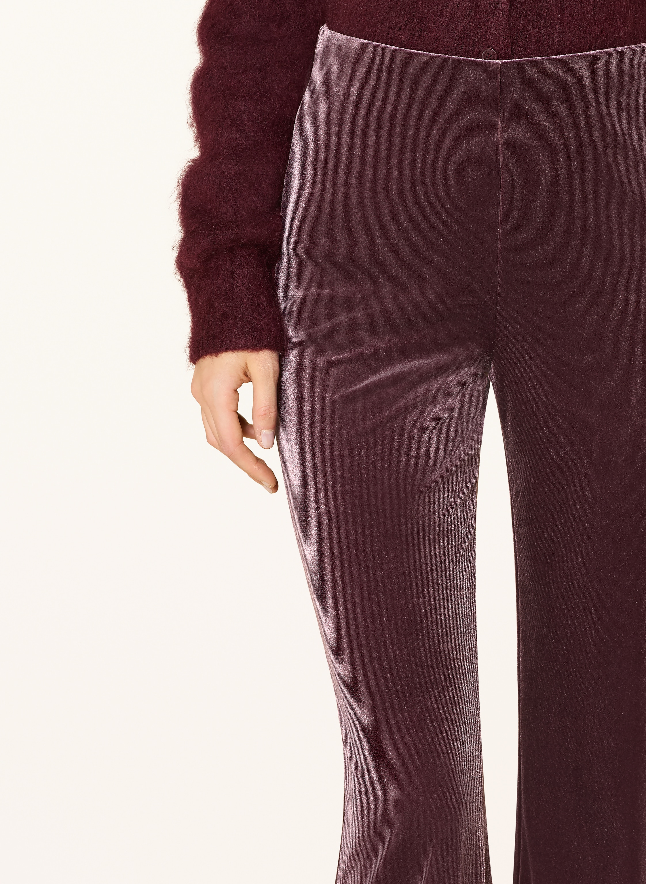 Thumbnail - Lollys Laundry Marlenehose Caseyll Aus Samt lila