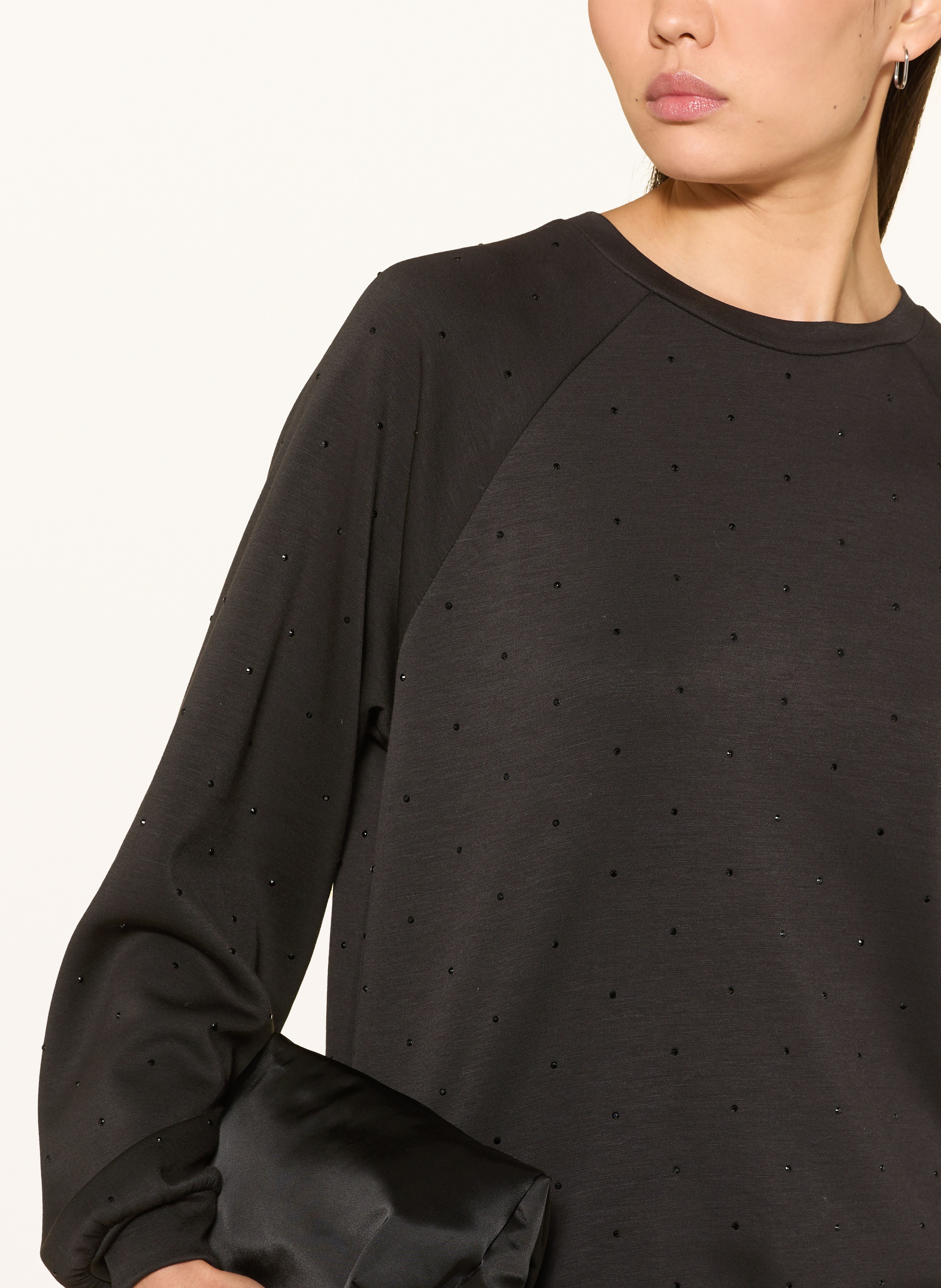 Thumbnail - Ichi Sweatshirt Mit Schmucksteinen schwarz