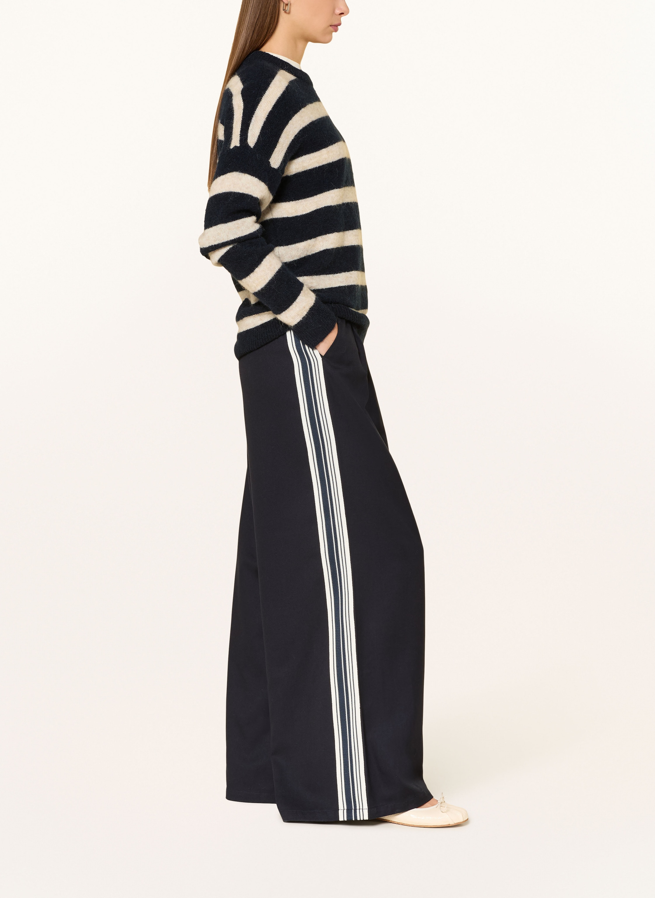 Thumbnail - Marc O'polo Denim Marlenehose Mit Galonstreifen blau