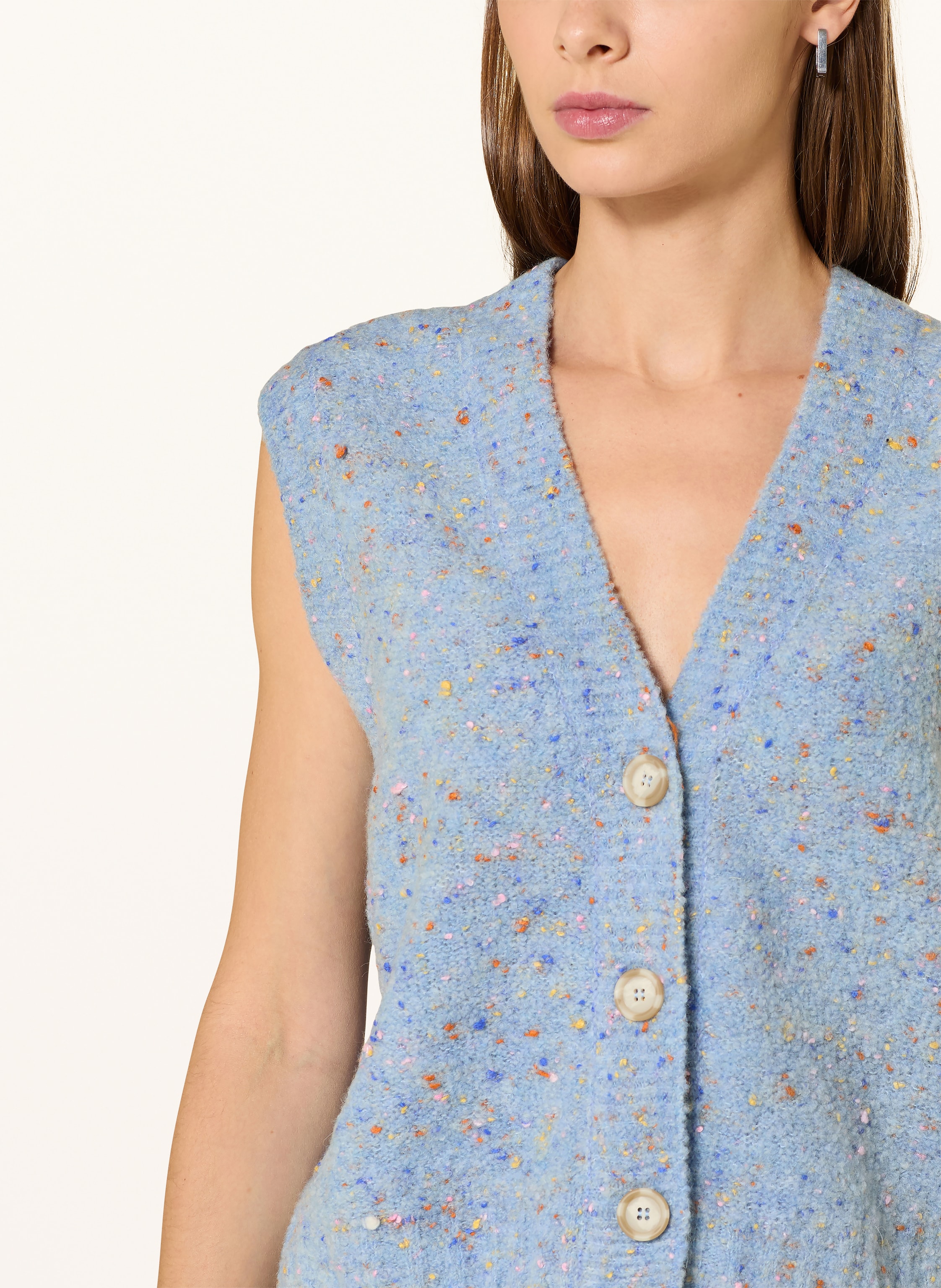 Thumbnail - Marc O'polo Denim Strickweste Aus Schurwolle blau