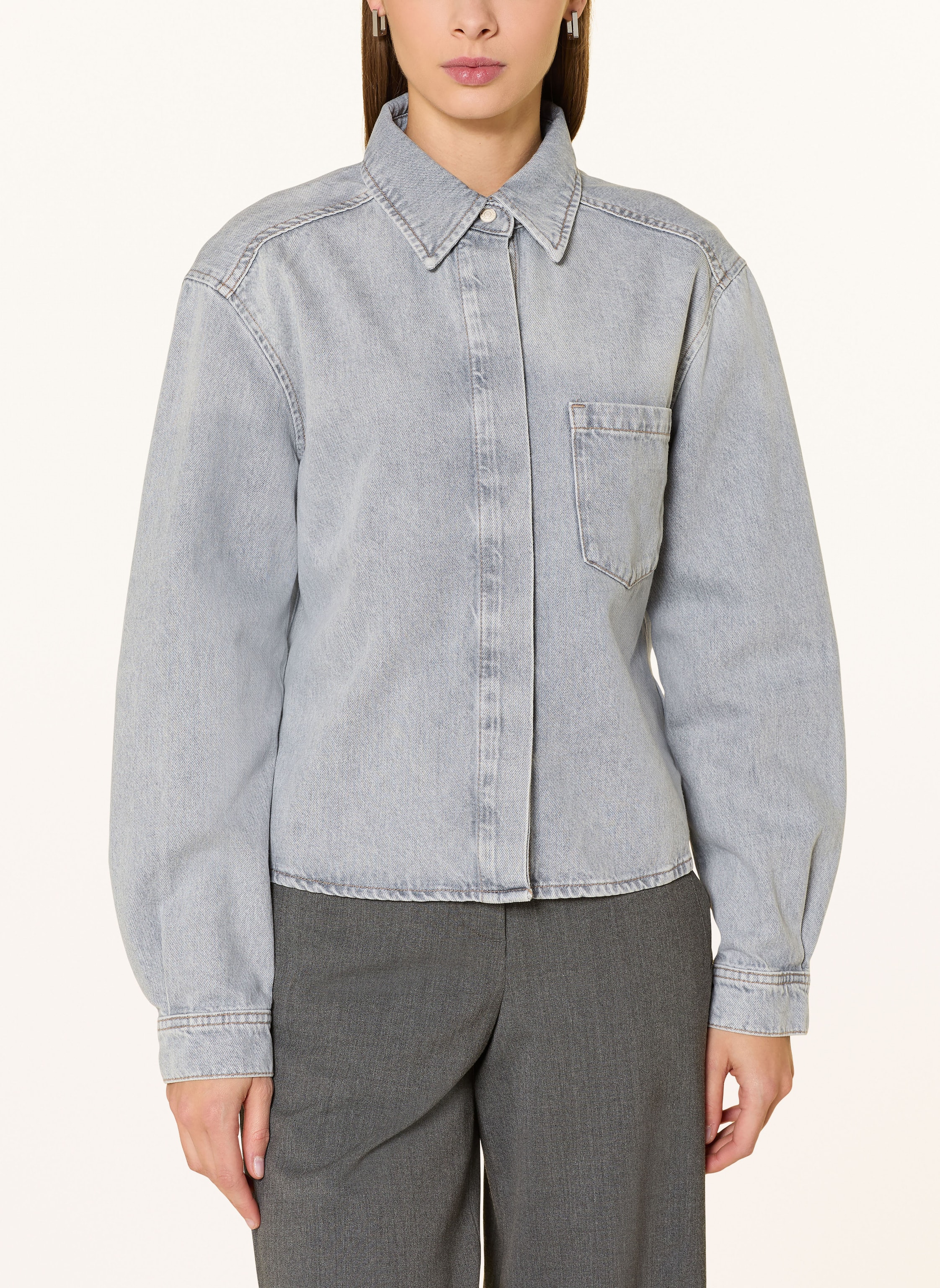 Thumbnail - Marc O'polo Denim Jeansbluse grau