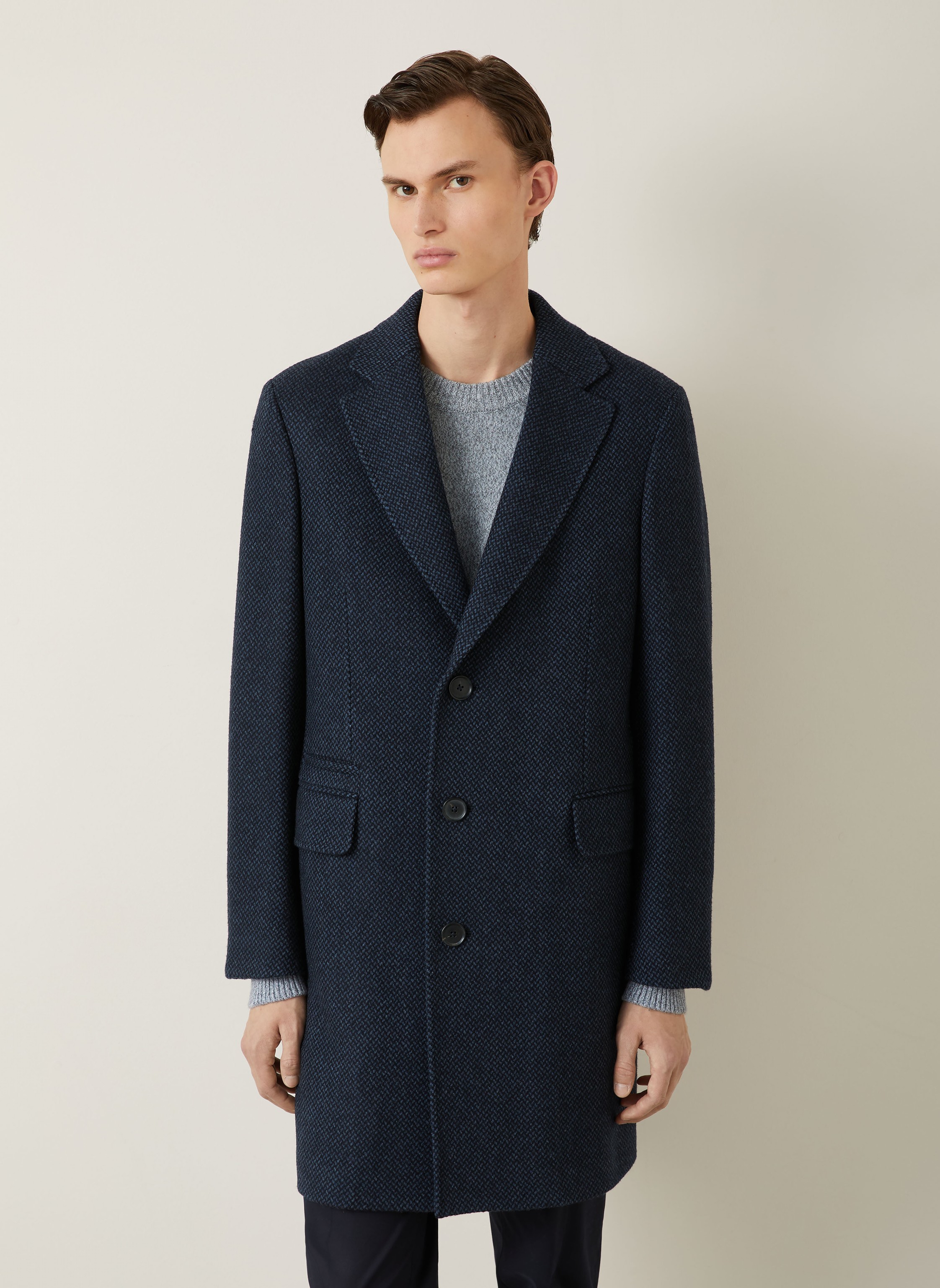 Thumbnail - Zegna Wollmantel blau