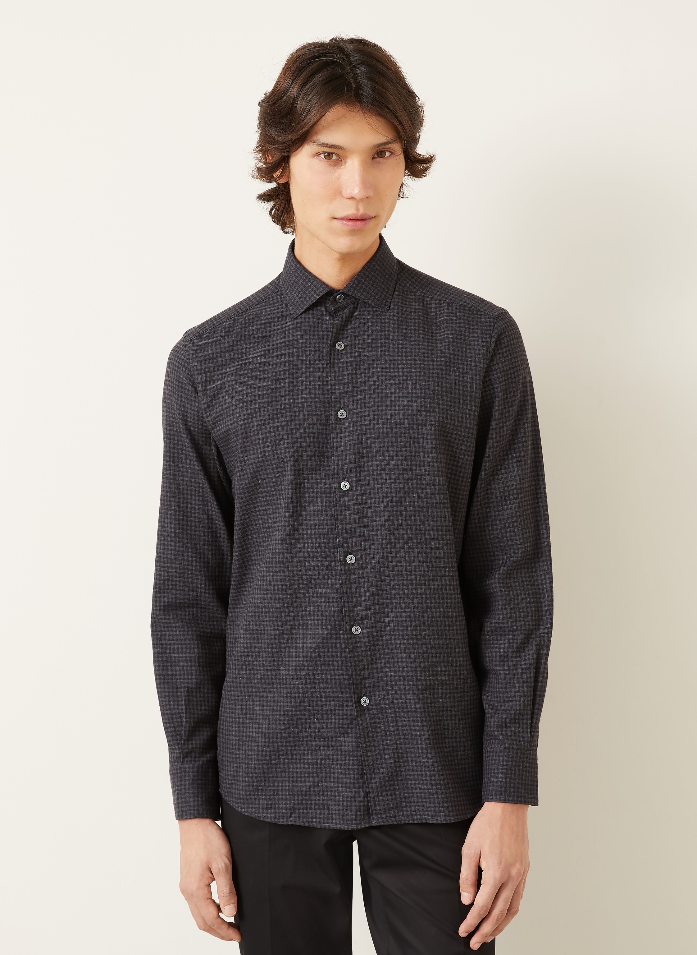 Thumbnail - Zegna Hemd Cashco Regular Fit blau